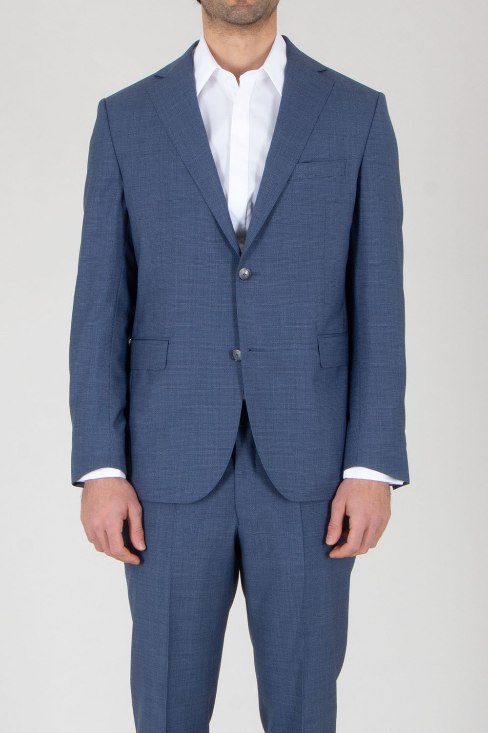 DRESSLER Regular Fit Natural Bi-Stretch Virgin Wool Suit Sean