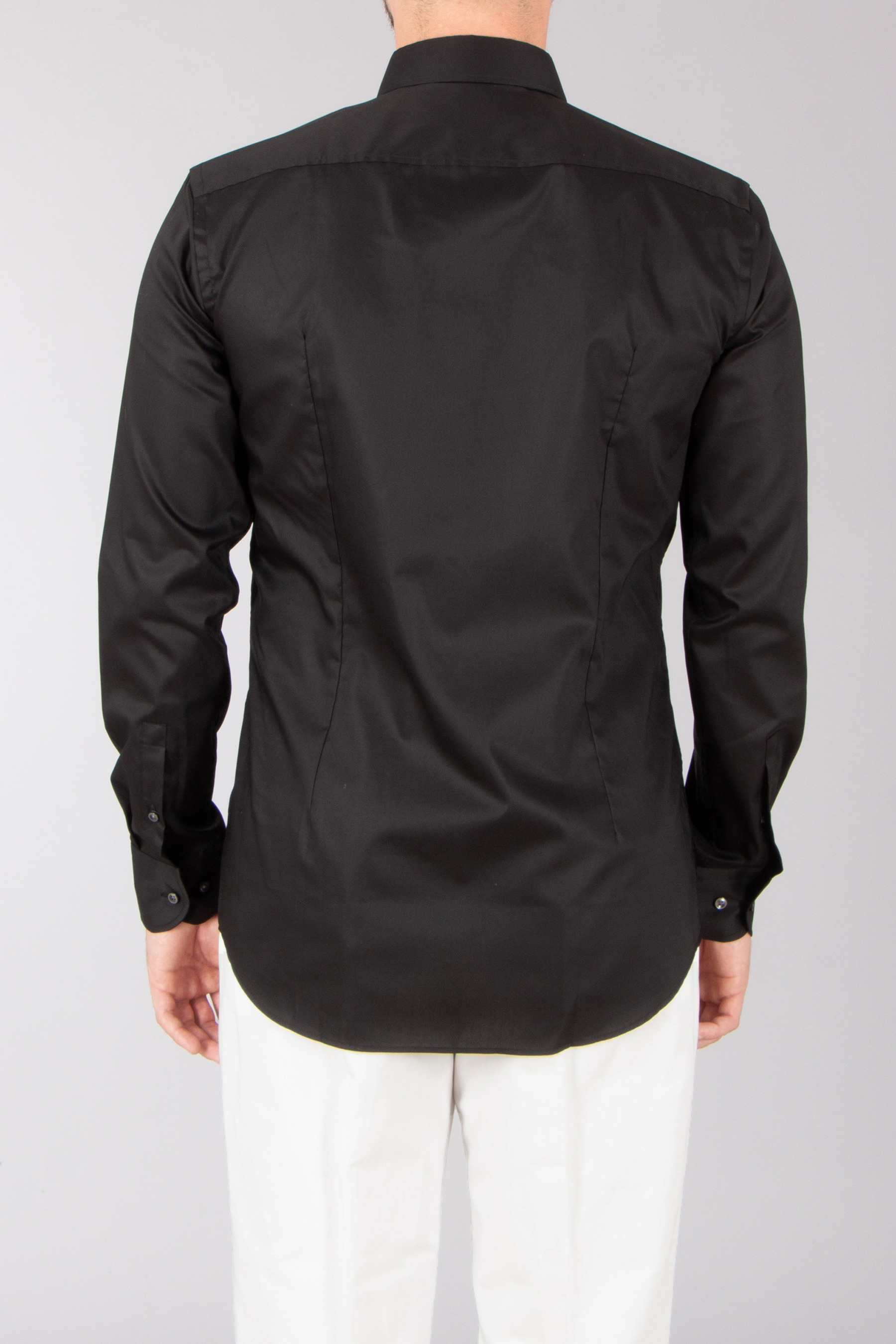 BOSS Slim Fit Cotton Poplin Business Shirt Hank Mantel, Langarm, Ärmel, Hemd, Jacke