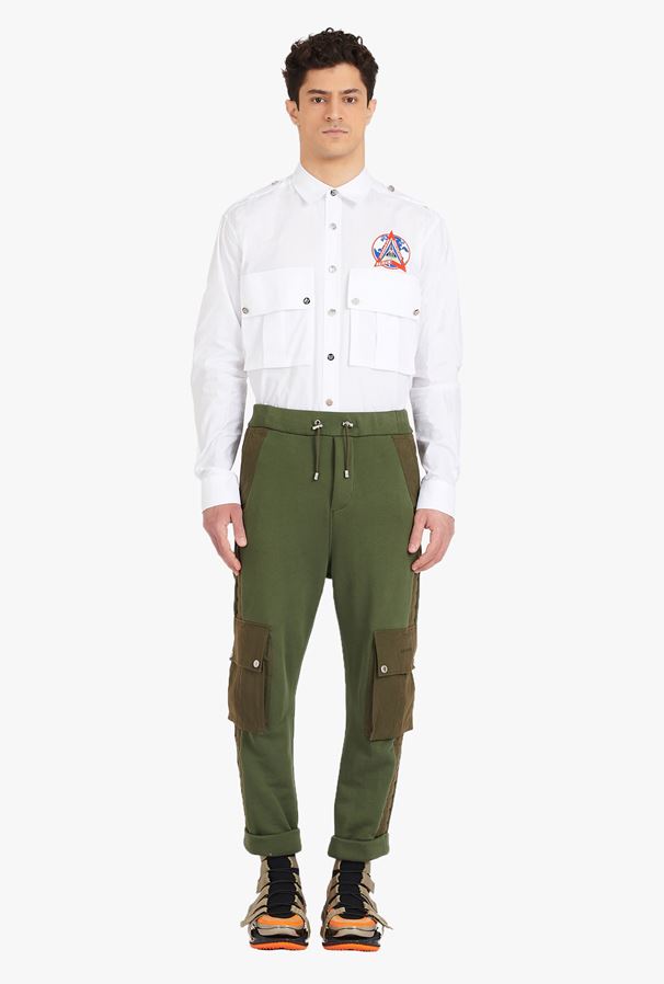 BALMAIN Khaki Cargo Sweatpants BALMAIN Khaki Cargo Sweatpants