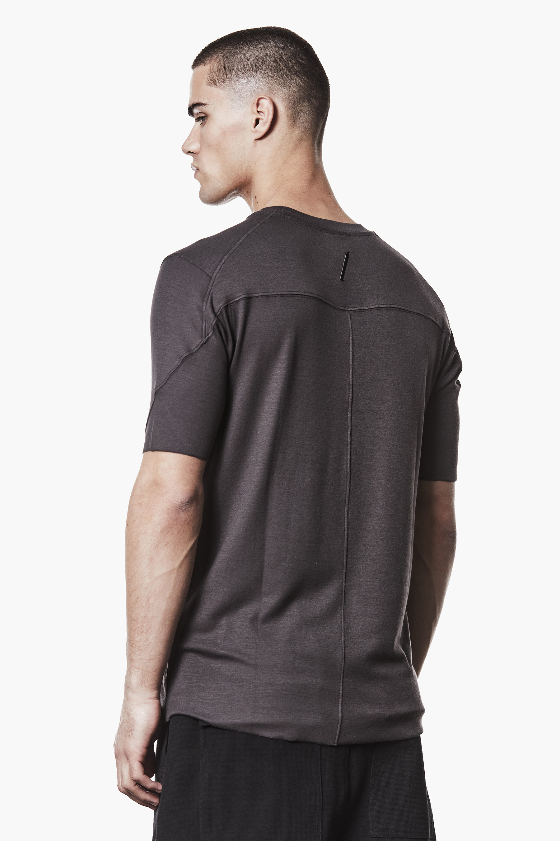 THOM KROM Slim Fit Viscose Stretch Round Neck T-Shirt T-shirt, Ärmel, Langer Ärmel, Mann, Person