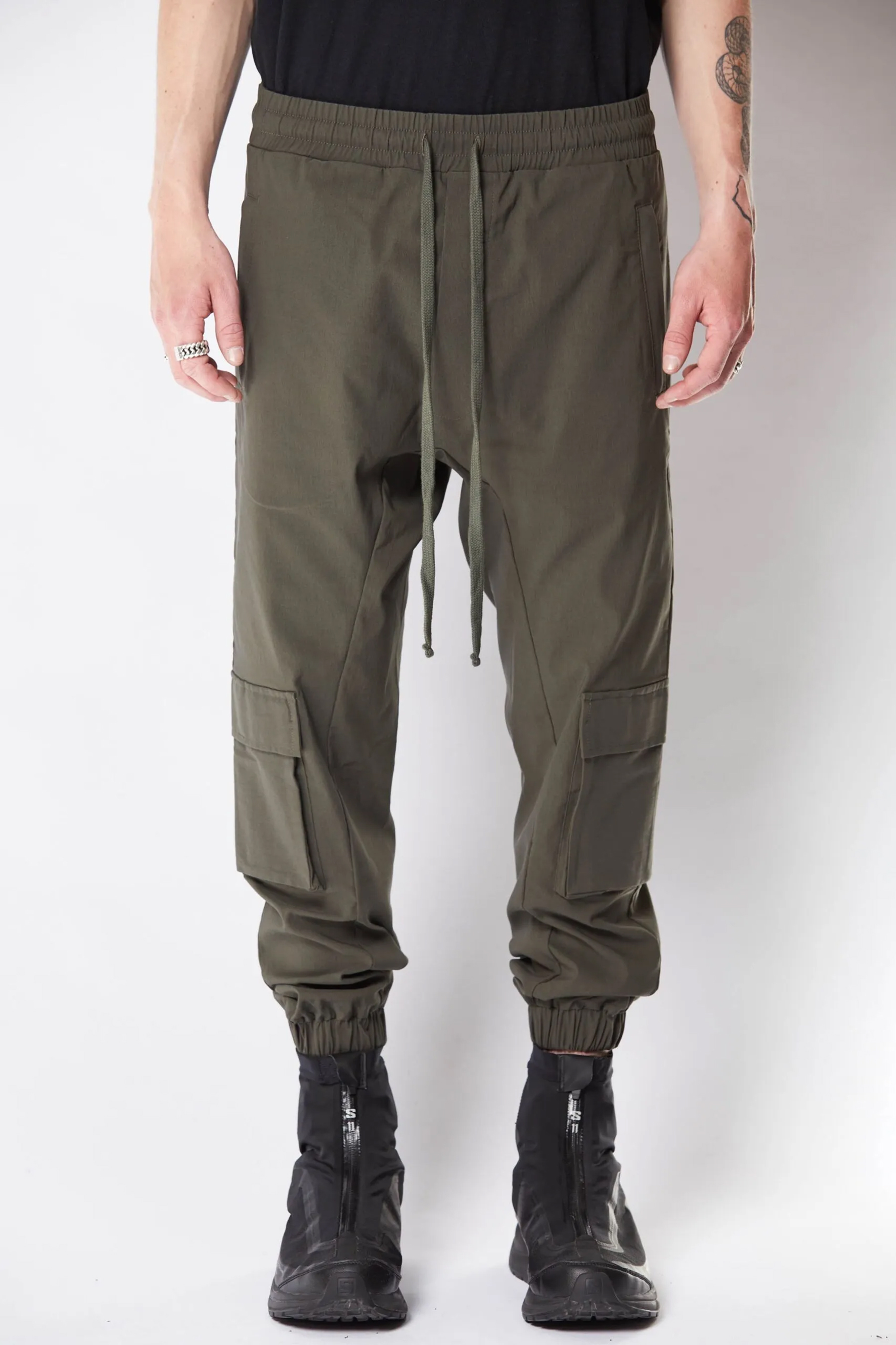 THOM KROM Drop Crotch Woven Stretch Pants