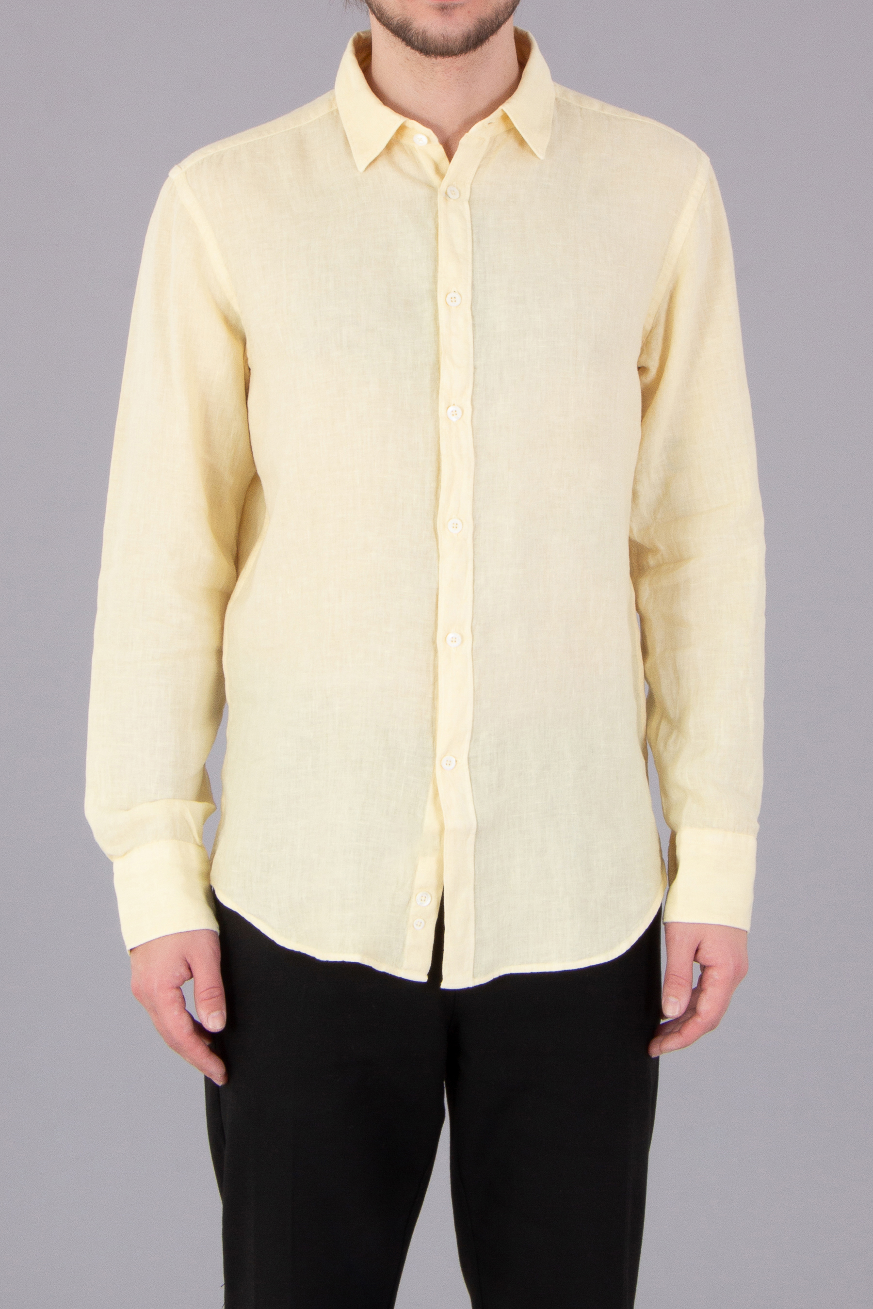 CANALI Regular Fit Linen Shirt