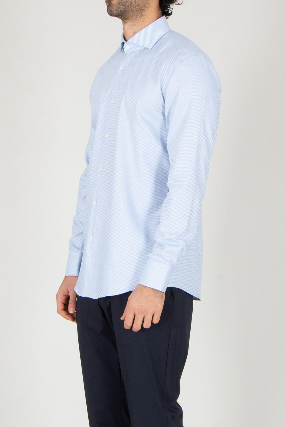 BOSS Slim Fit Micro Pattern Cotton Shirt H-Hank