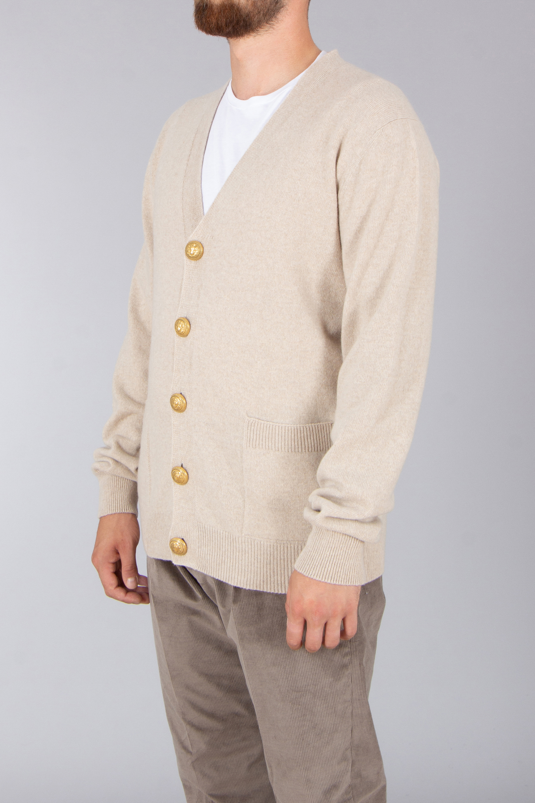 BALMAIN Relaxed Fit Recycled Cashmere-Wool Blend Cardigan Bekleidung, Strickwaren, Pullover, Strickjacke, Mantel
