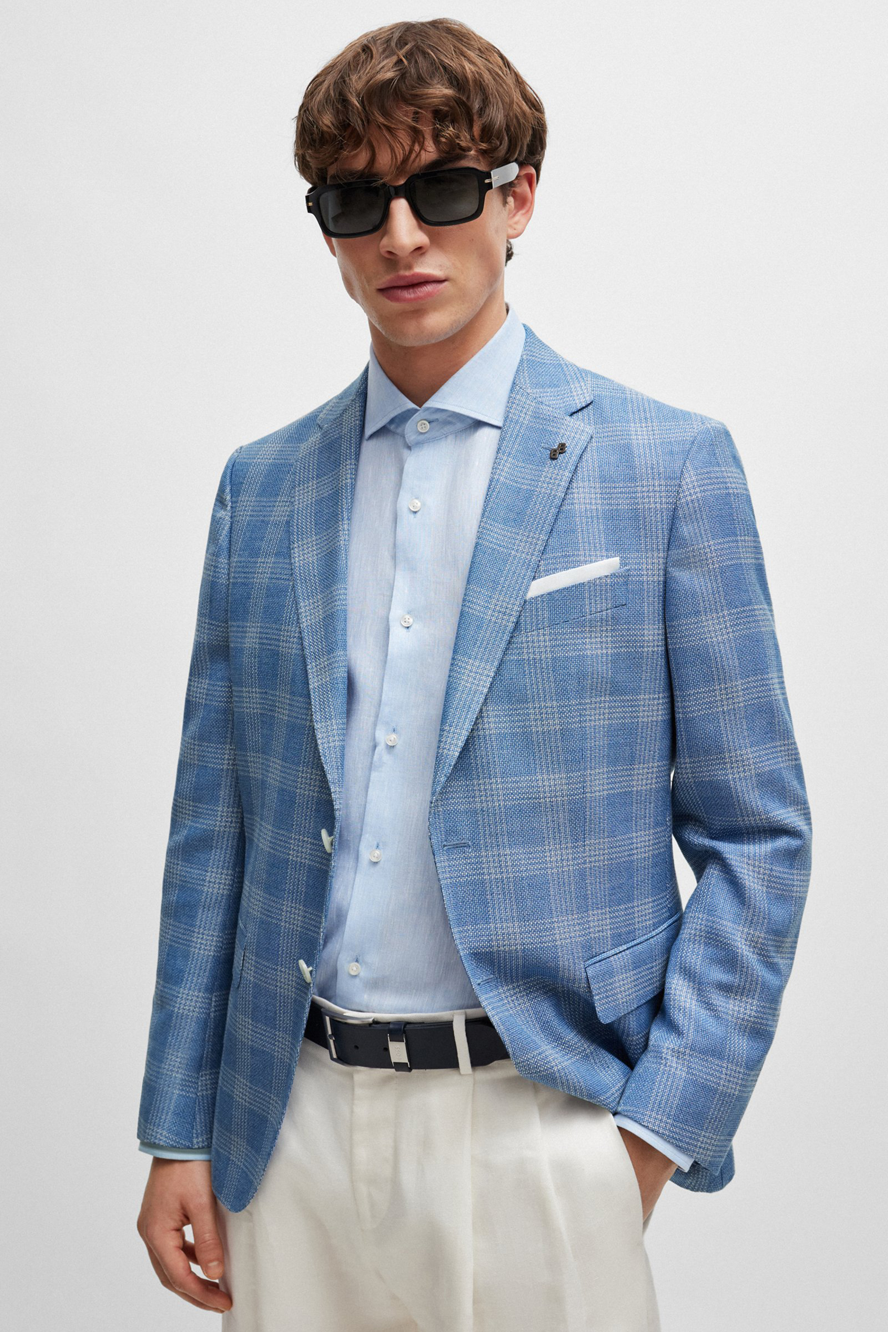 BOSS Slim Fit Linen Shirt H-Hank BOSS Slim Fit Linen Shirt H-Hank