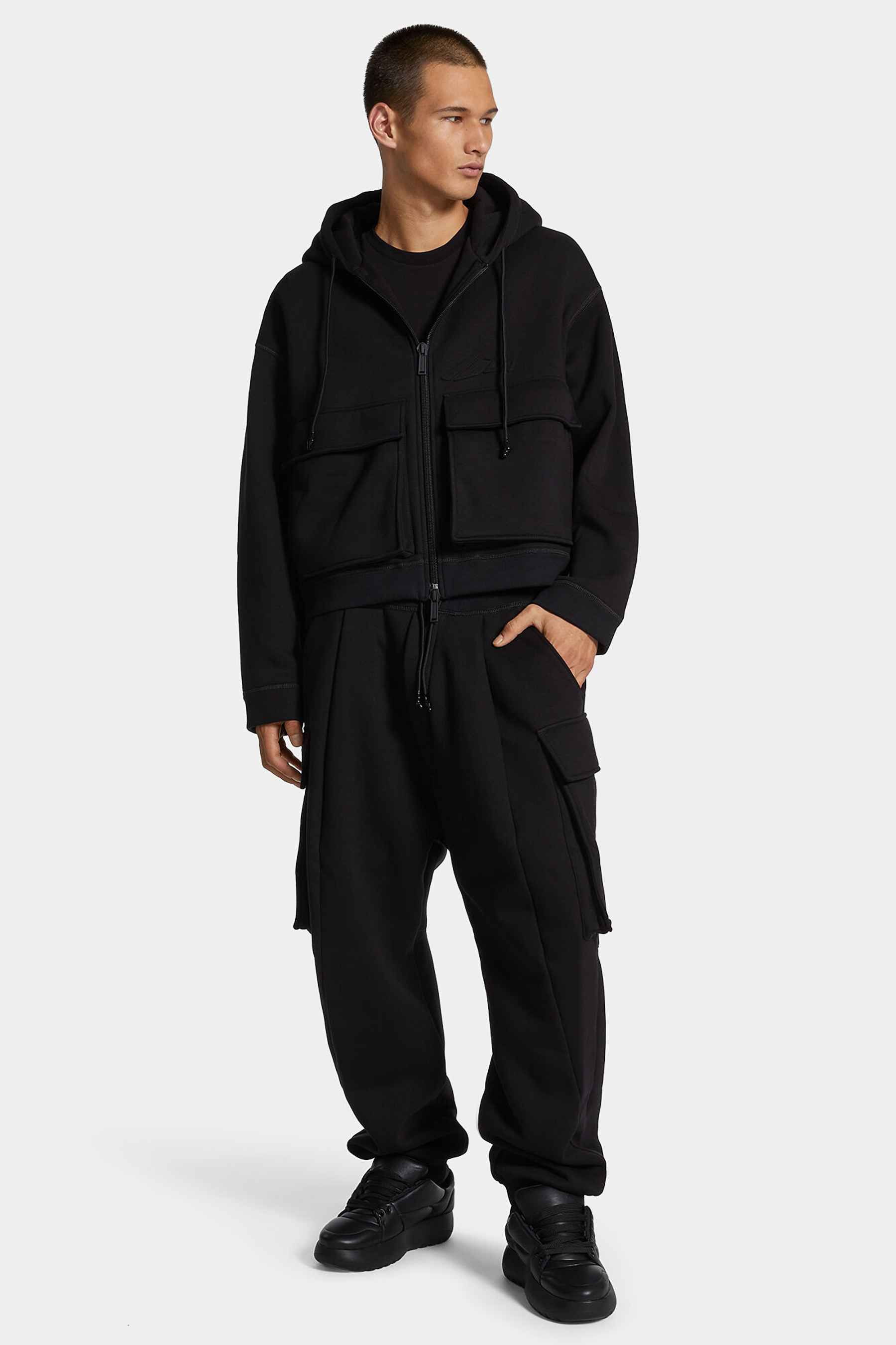 DSQUARED2 Icon New Generation Brushed Cotton Blend Balloon Cargo Pants DSQUARED2 Icon New Generation Brushed Cotton Blend Balloon Cargo Pants