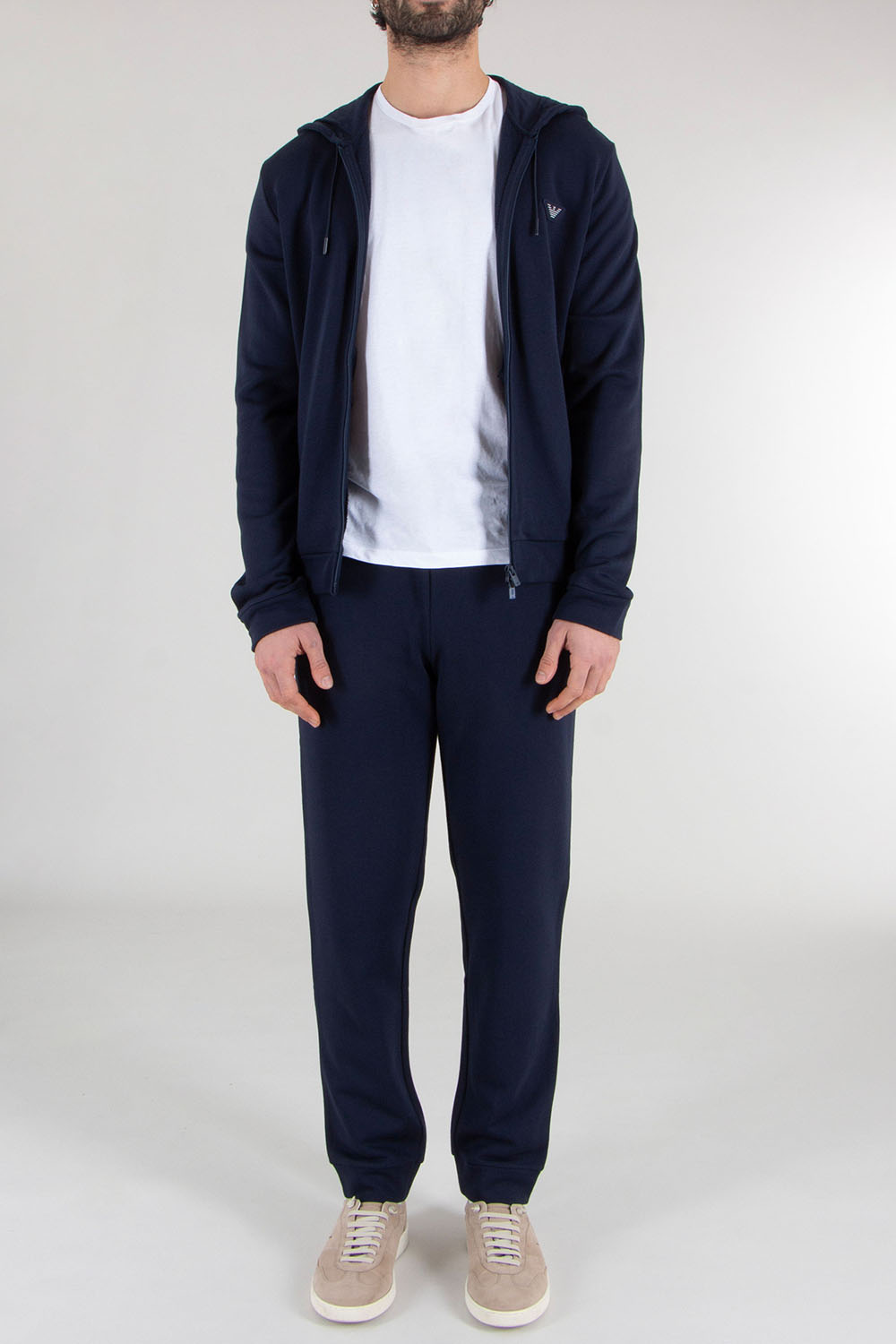 EMPORIO ARMANI Relaxed Fit Cotton-Modal French Terry Loungewear Sweatpants