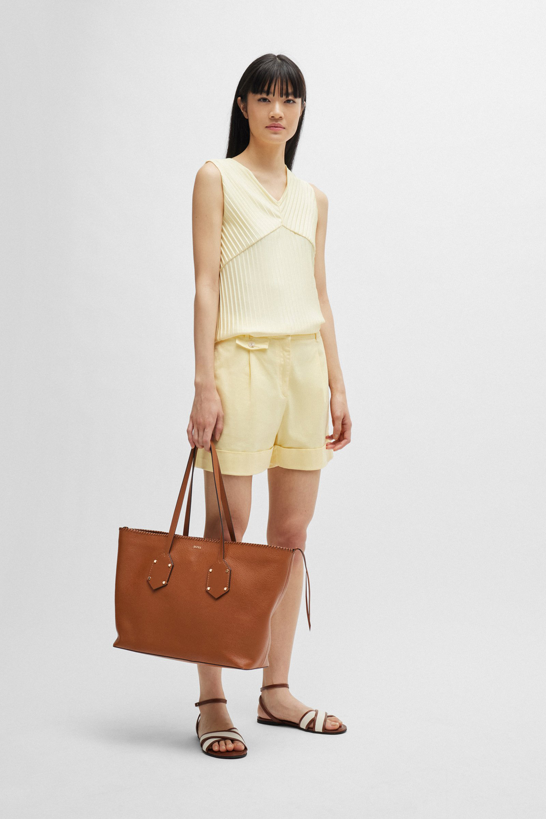BOSS Grained Leather Shopper Ivy BOSS Grained Leather Shopper Ivy