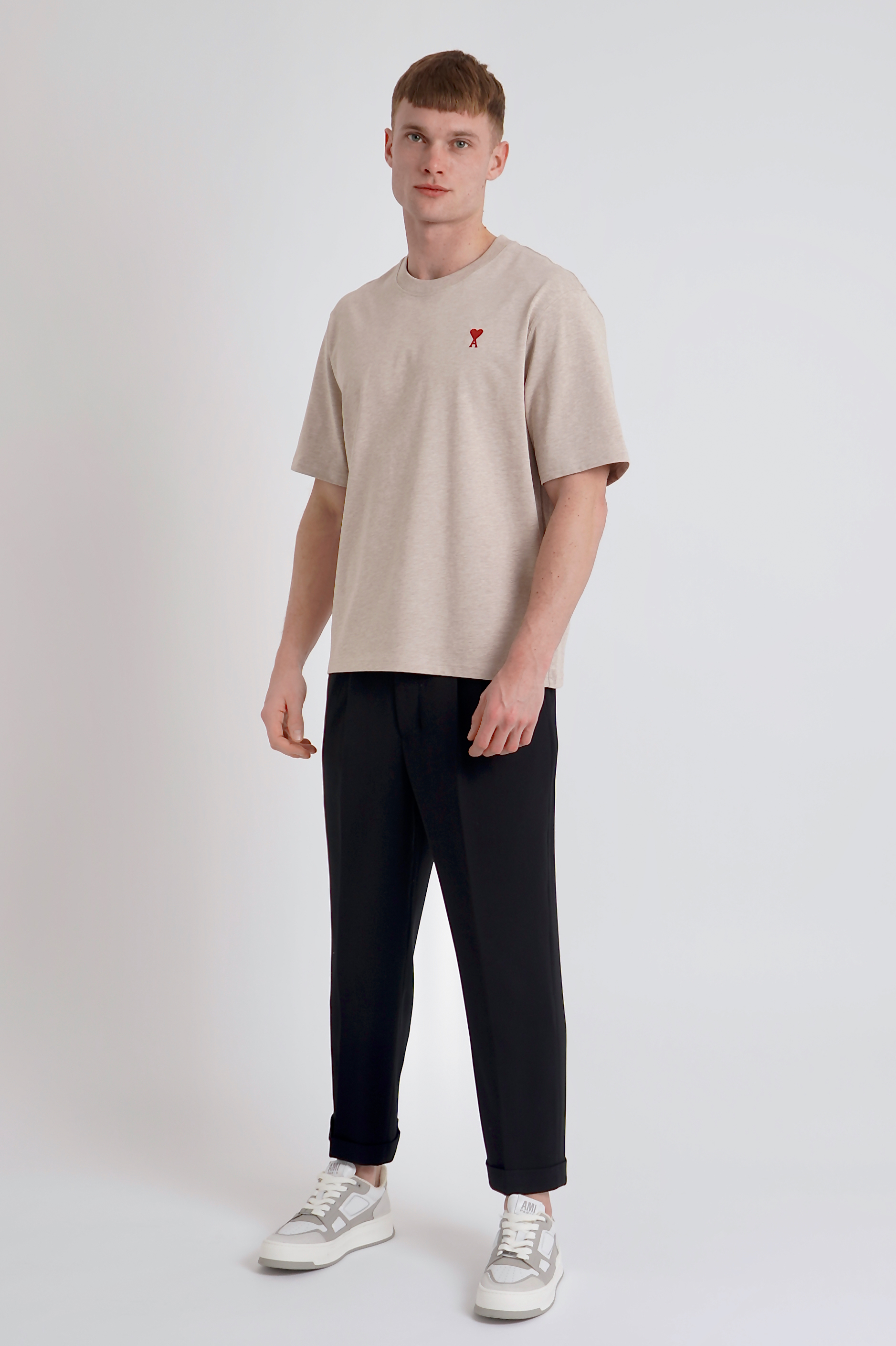 AMI PARIS Carrot Fit Virgin Wool Blend Pants AMI PARIS Carrot Fit Virgin Wool Blend Pants