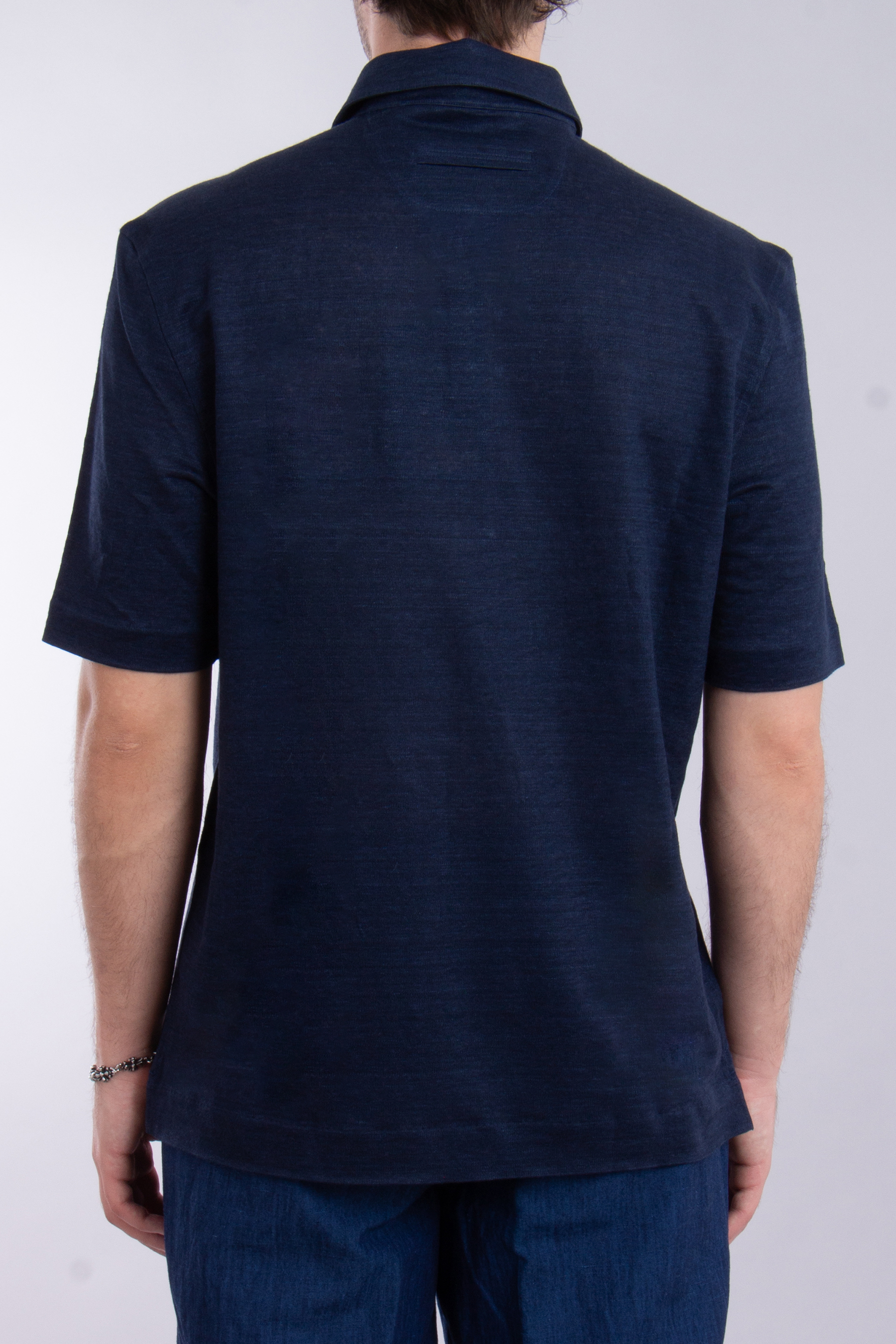 ZEGNA Regular Fit Linen Polo Shirt