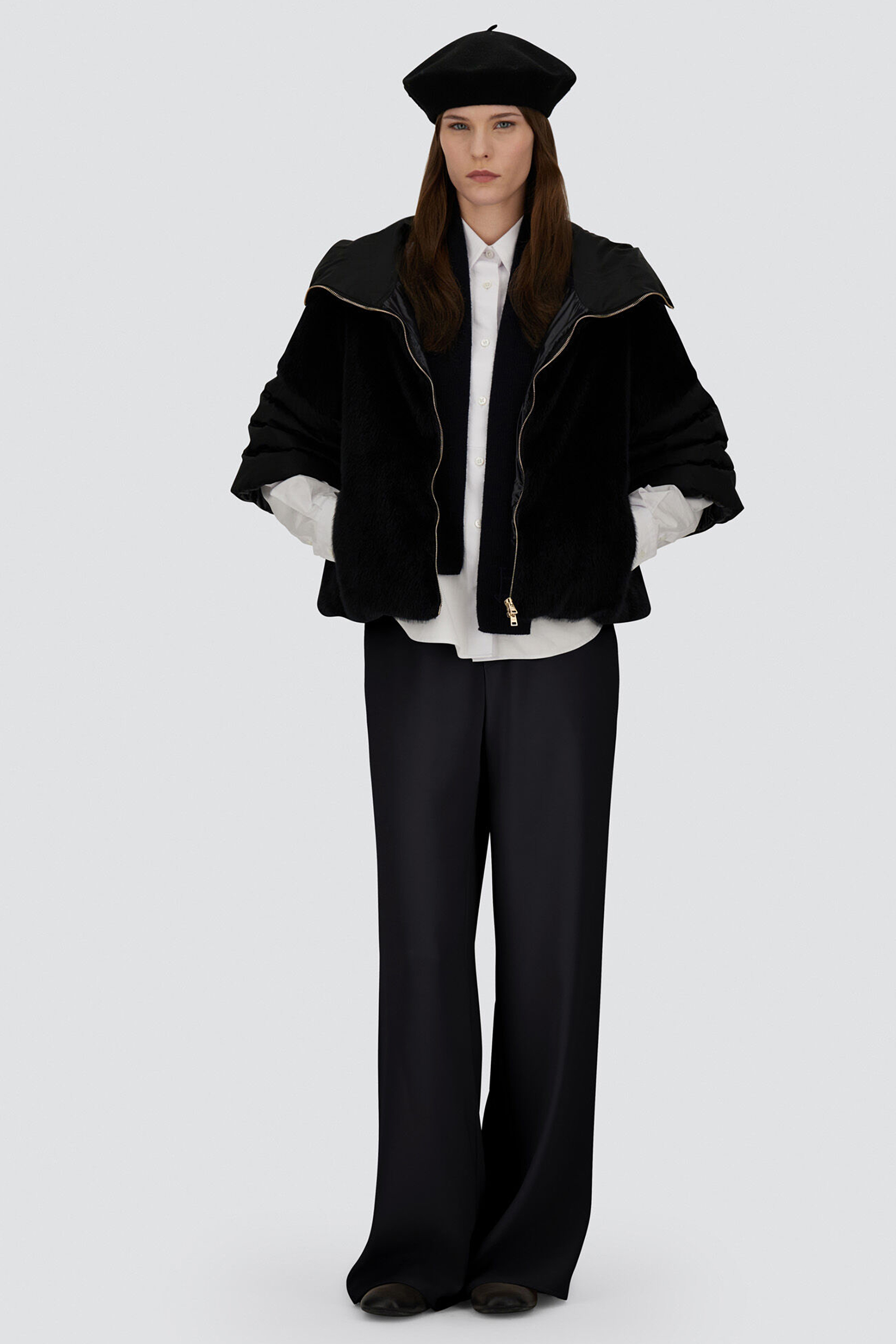 HERNO Regular Fit Matt Crepe Satin Pants Leute, Mantel, Jacke, Langarm, Anzug