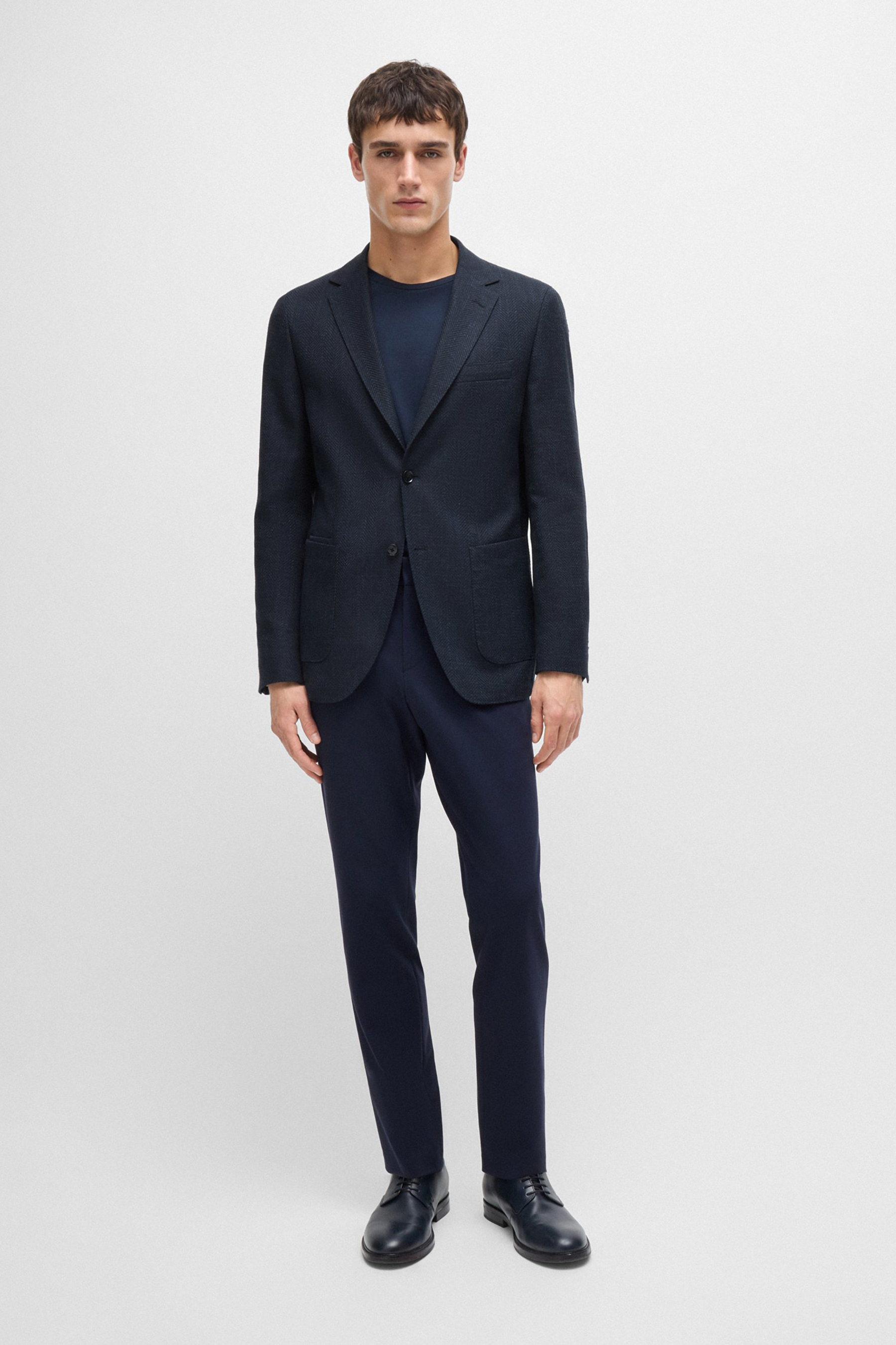 BOSS Herringbone Stretch-Cotton Blend Jacket C-Jaye BOSS Herringbone Stretch-Cotton Blend Jacket C-Jaye