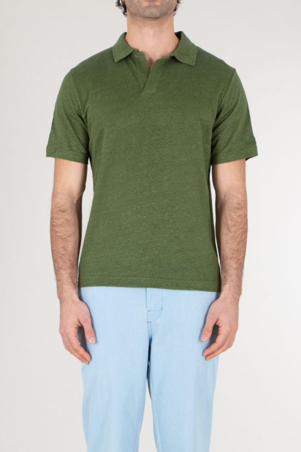 MC 2 SAINT BARTH Linen Jersey Polo Shirt Fraser