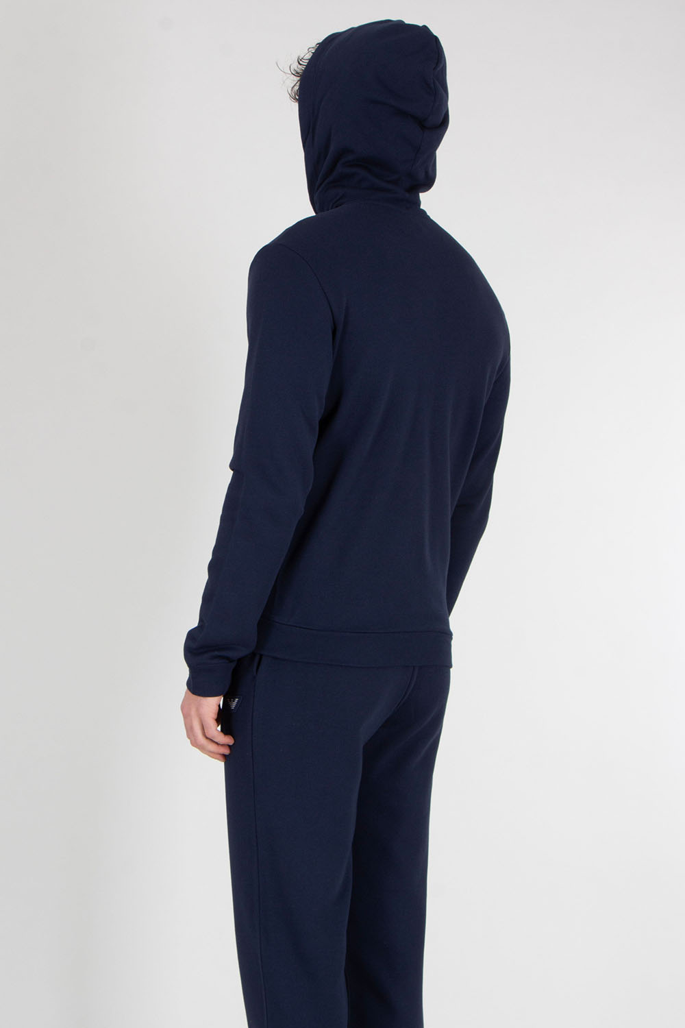 EMPORIO ARMANI Regular Fit Cotton-Modal French Terry Loungewear Zip-Up Hoodie