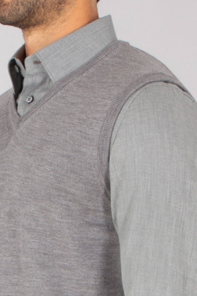 Hemd, Weste, Langarm, Leinen, Person