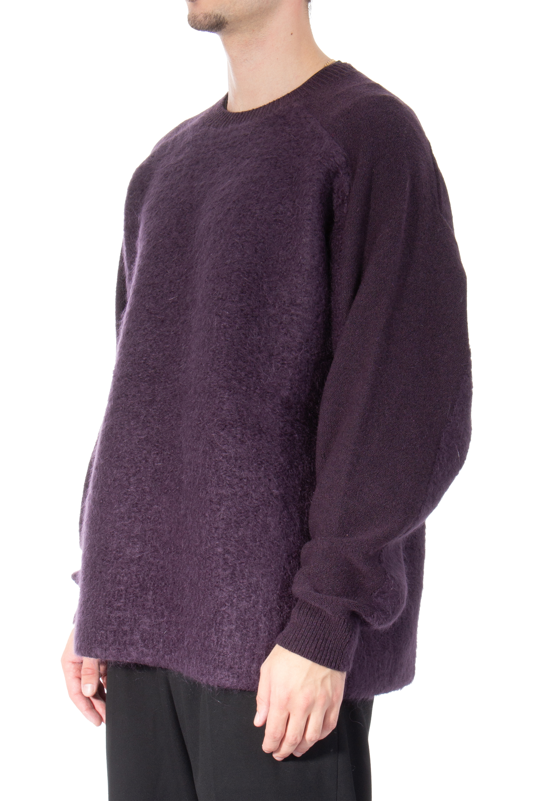 Y-3 Winter Wool & Mohair Blend Crewneck Knit Sweater
