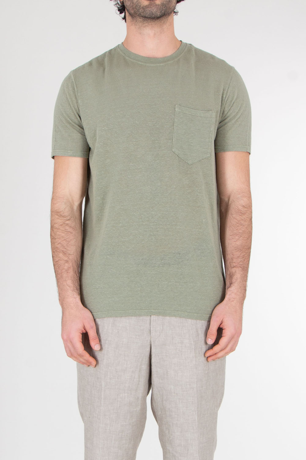 BOWERY NYC Regular Fit Linen Jersey T Shirt Essential