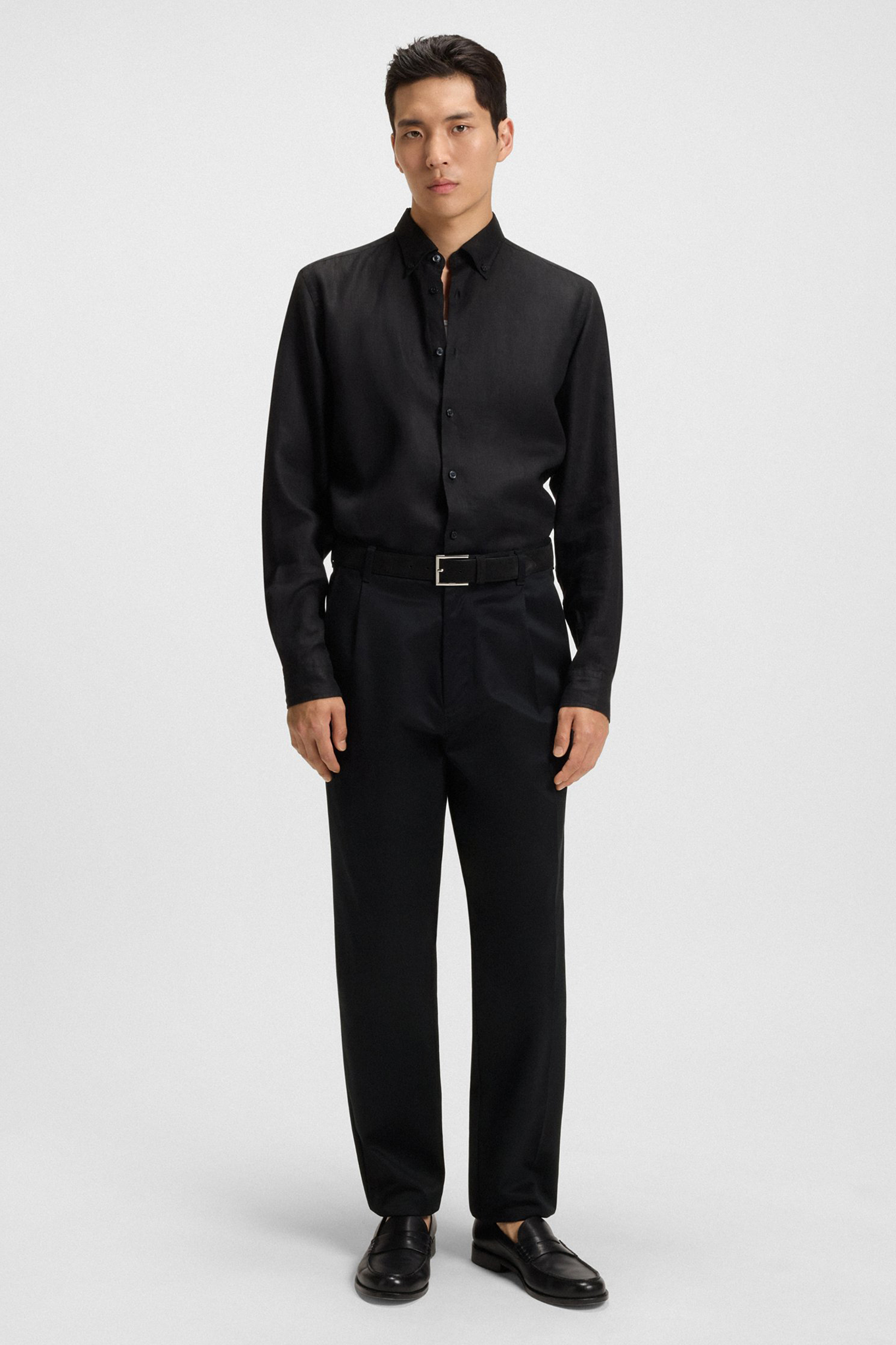 BOSS Relaxed Fit Cotton Twill Pants C-Kai Formelle Kleidung, Anzug, Hemd, Mann, Person