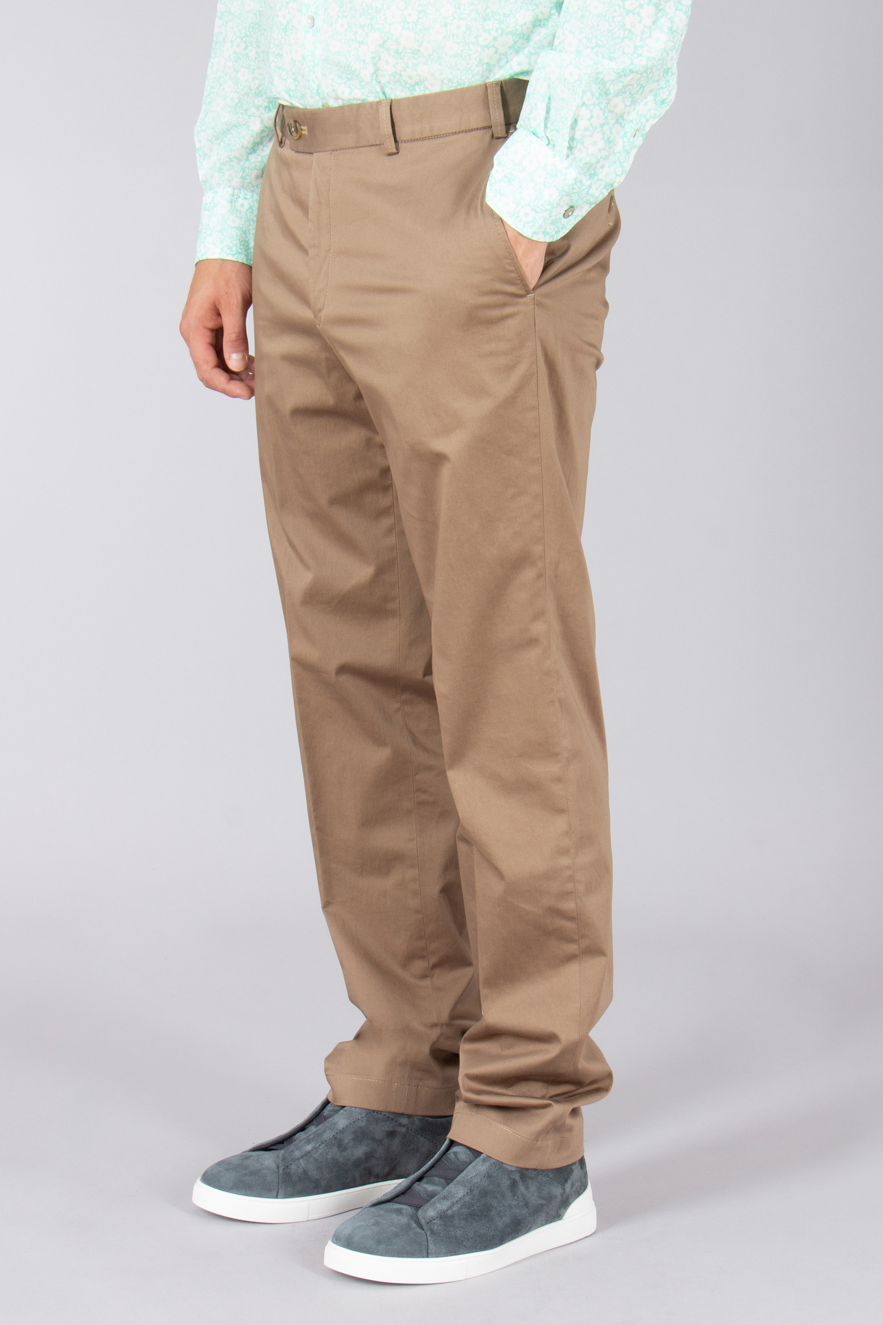 HILTL Regular Fit Cotton Stretch Satin Chinos Parma HILTL Regular Fit Cotton Stretch Satin Chinos Parma