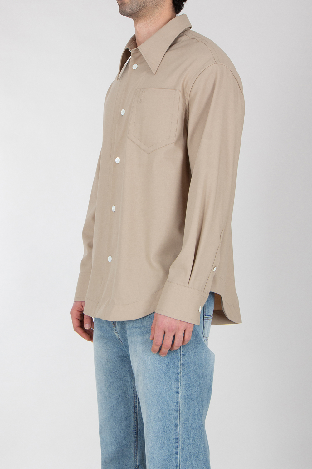 AMI PARIS Oversized Virgin Wool Shirt