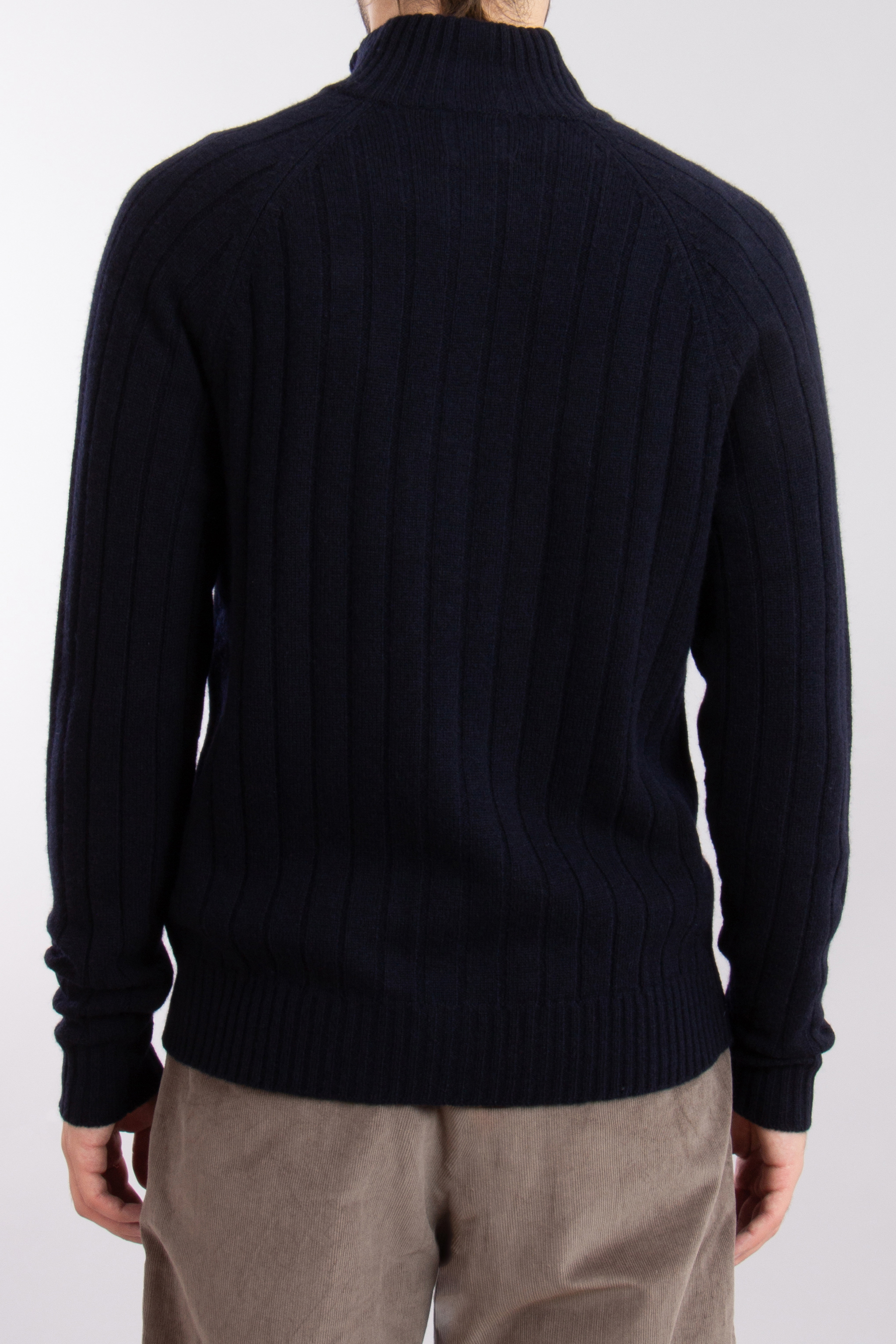 ALLUDE Virgin Wool-Cashmere Blend Zip Cardigan ALLUDE Virgin Wool-Cashmere Blend Zip Cardigan