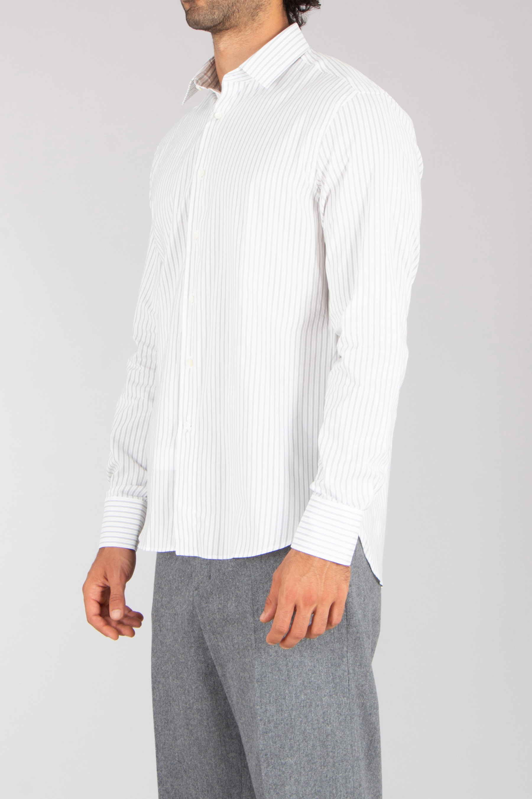 CANALI Regular Fit Striped Cotton-Silk Poplin Shirt Bekleidung, Hemd, Langarm, Ärmel, Kleid, Hemd