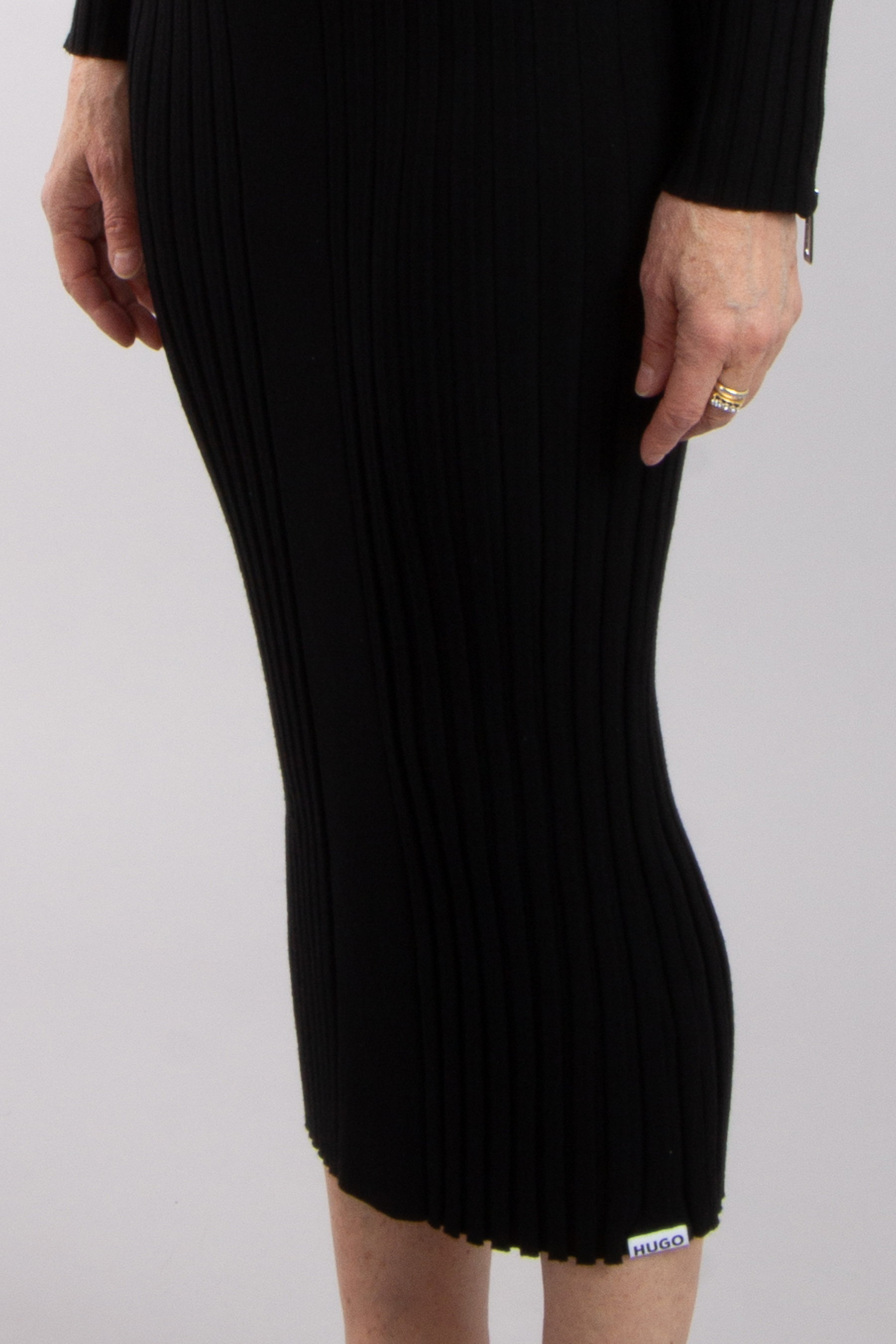 HUGO Slim Fit Rib Knit Dress Slevett HUGO Slim Fit Rib Knit Dress Slevett