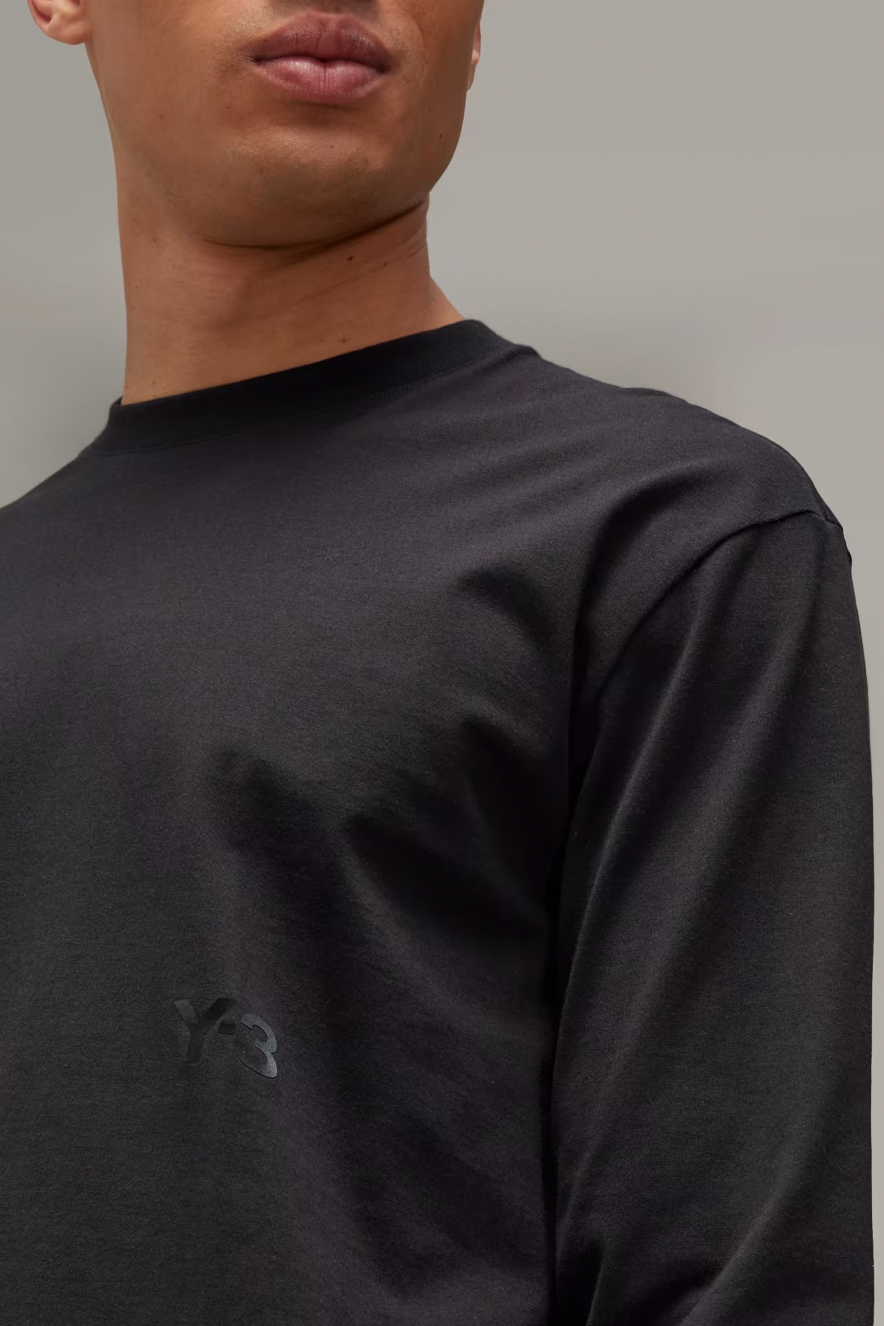 Y-3 Regular Cotton Jersey Long Sleeve T-Shirt Y-3 Regular Cotton Jersey Long Sleeve T-Shirt