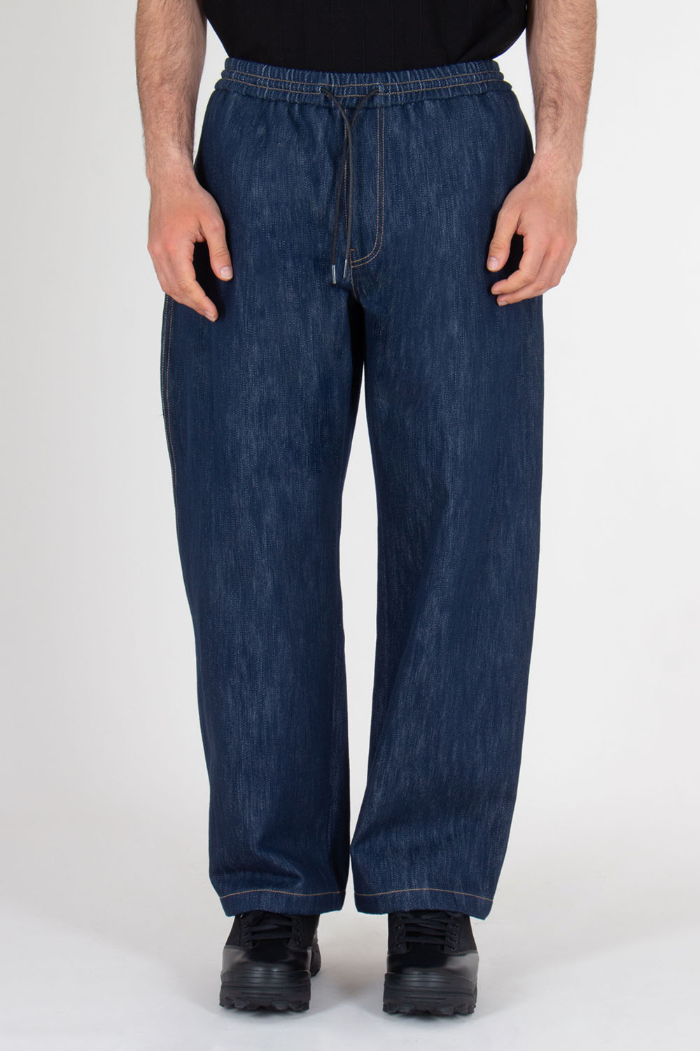 JUNN.J Loose Fit Draw Cord Denim Jeans