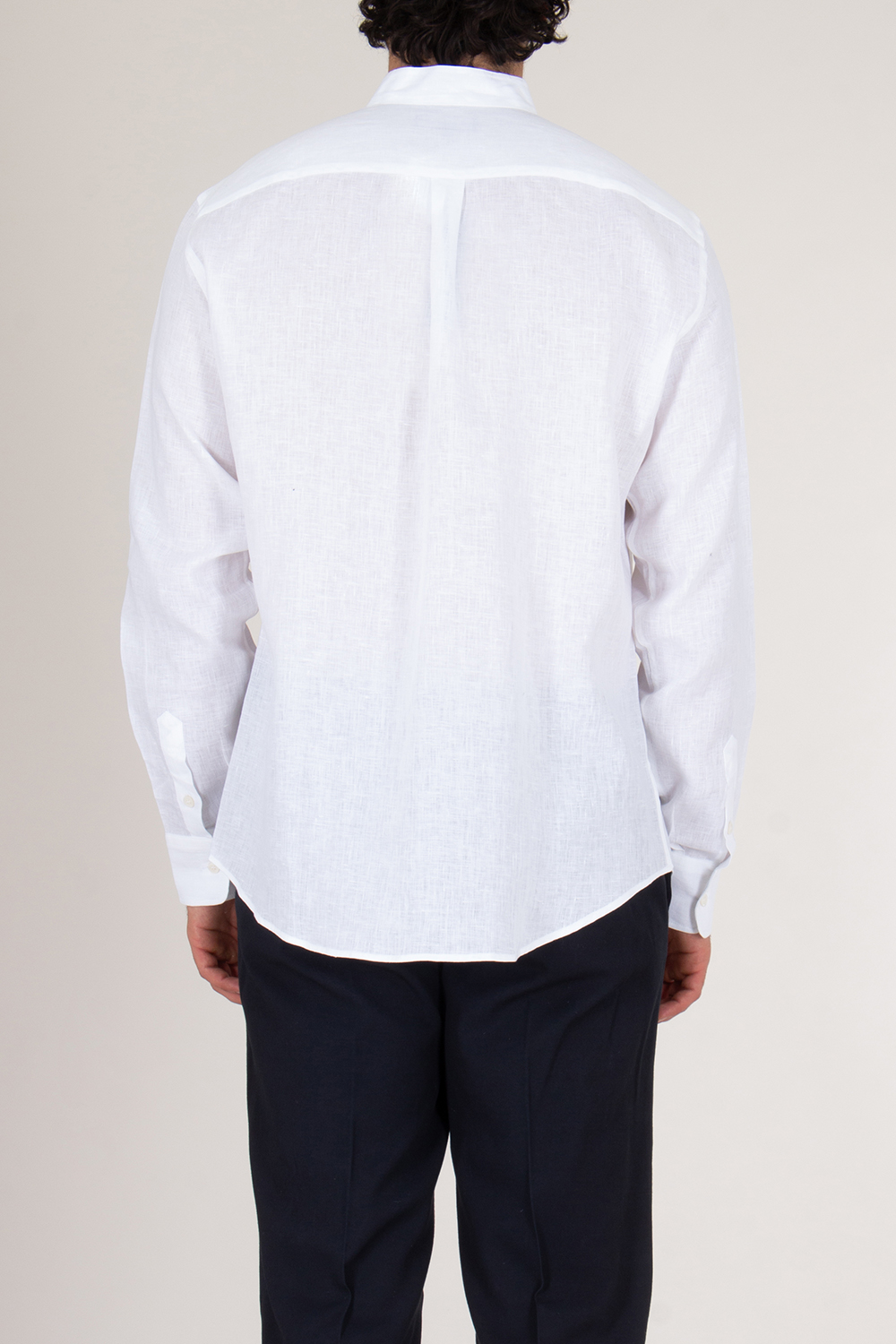 SEASE Regular Fit Linen Fishtail Henley Shirt