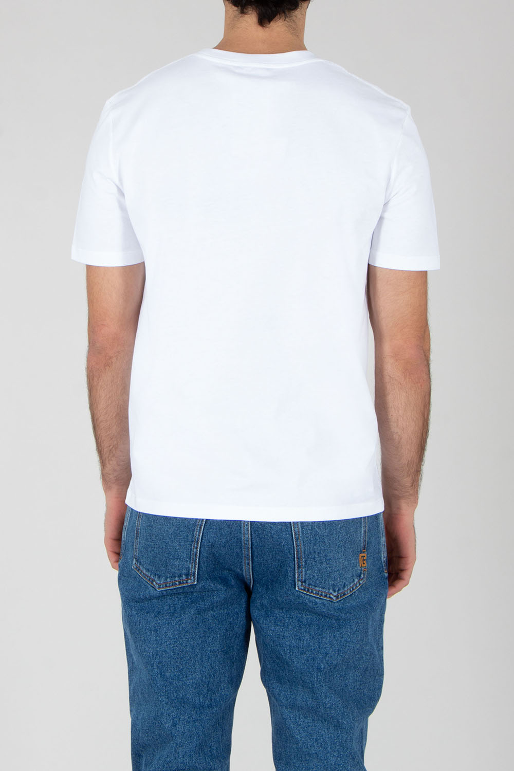 BALMAIN Regular Fit Logo Print Organic Cotton Jersey T-Shirt