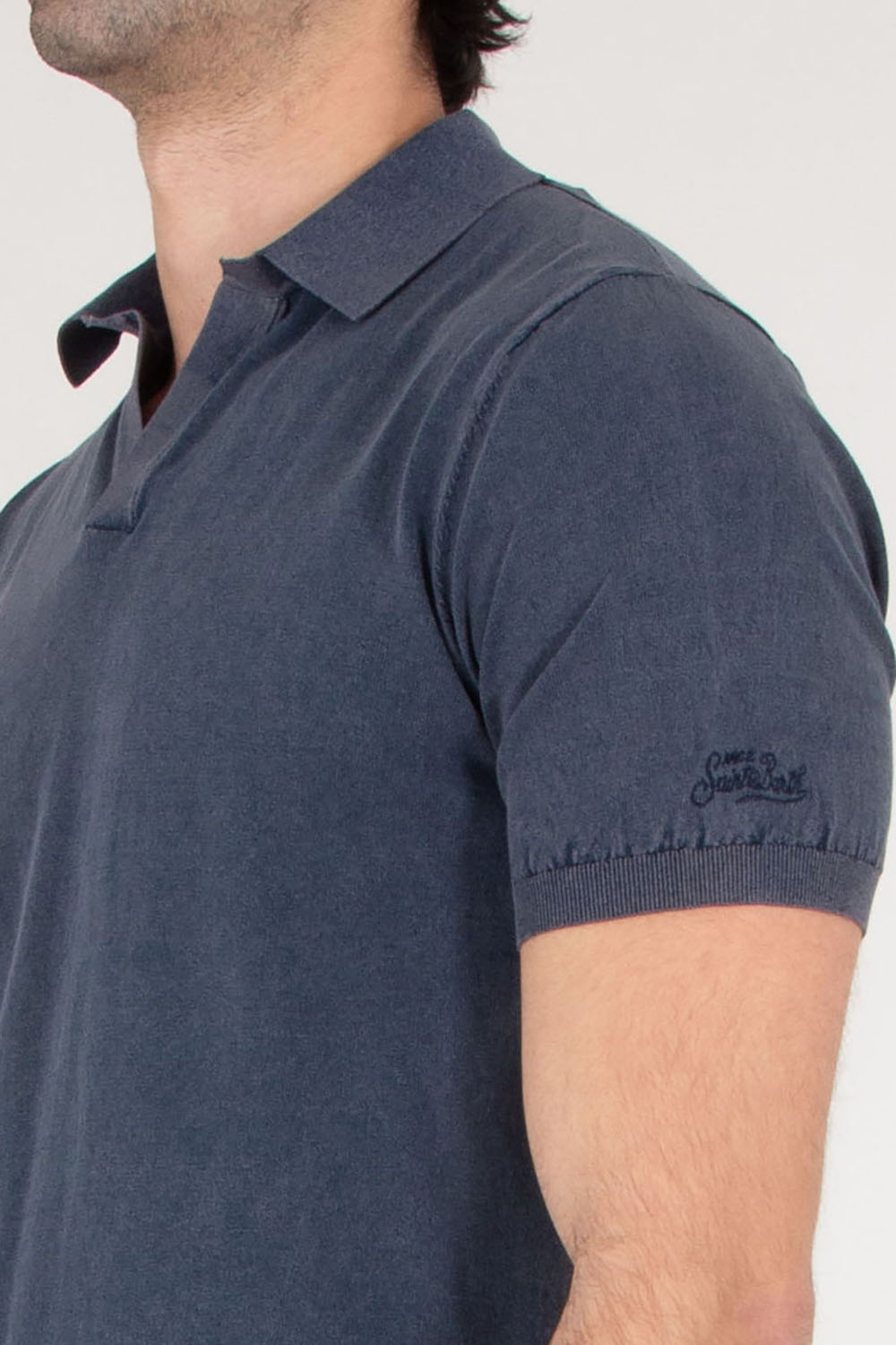MC 2 SAINT BARTH Regular Fit knitted polo shirt with vintage treatment Sloan