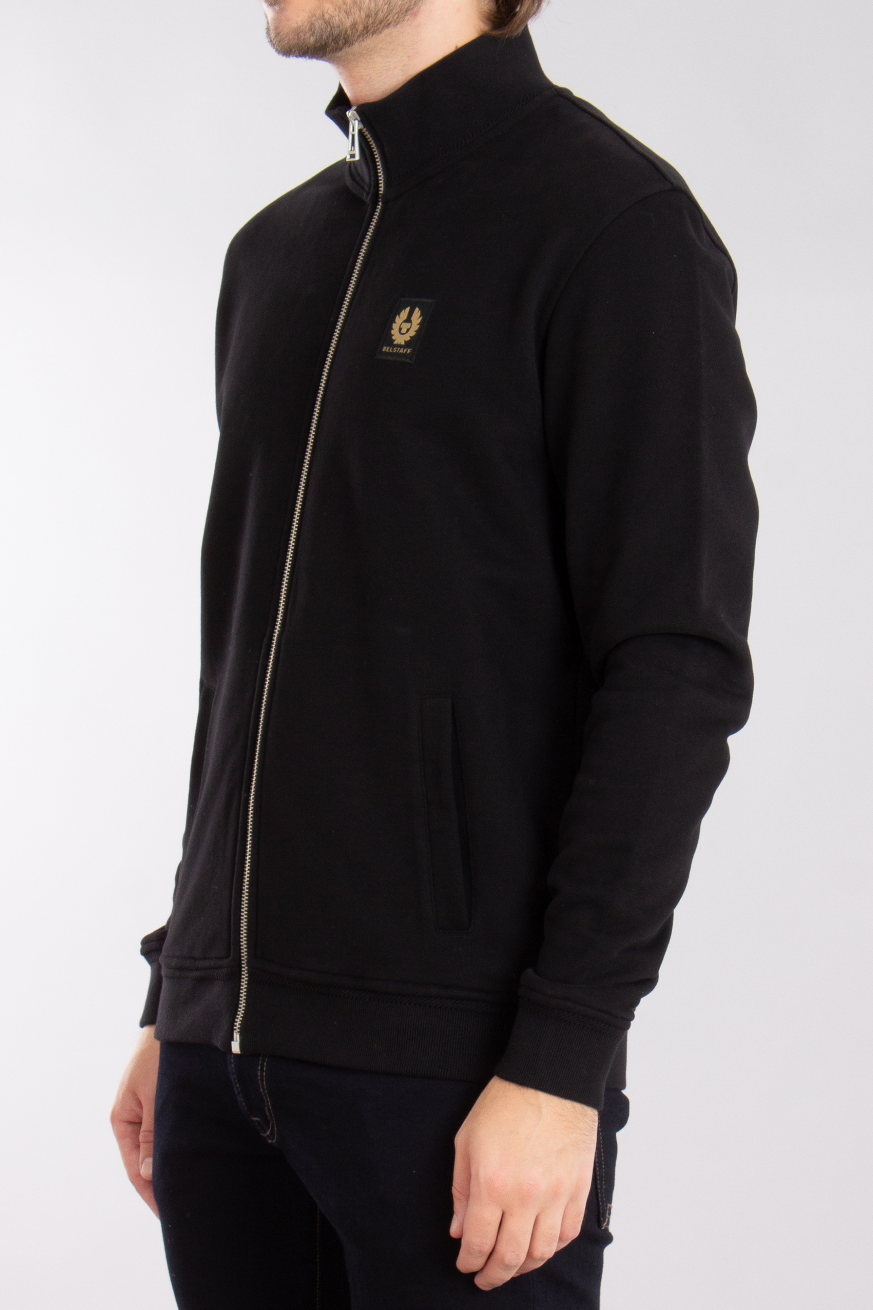 BELSTAFF Loopback Cotton Fleece Full Zip Sweatshirt BELSTAFF Loopback Cotton Fleece Full Zip Sweatshirt