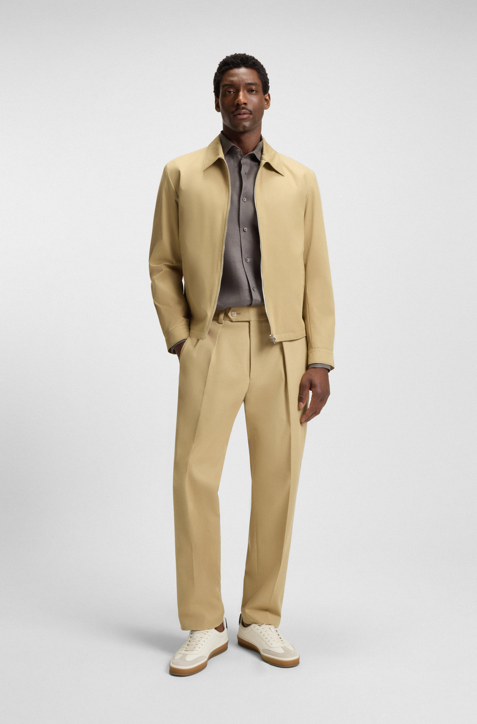 BECKHAM X BOSS Regular Fit Stretch Cotton Blend Jacket Comano Formelle Kleidung, Anzug, Mantel, Mann, Person
