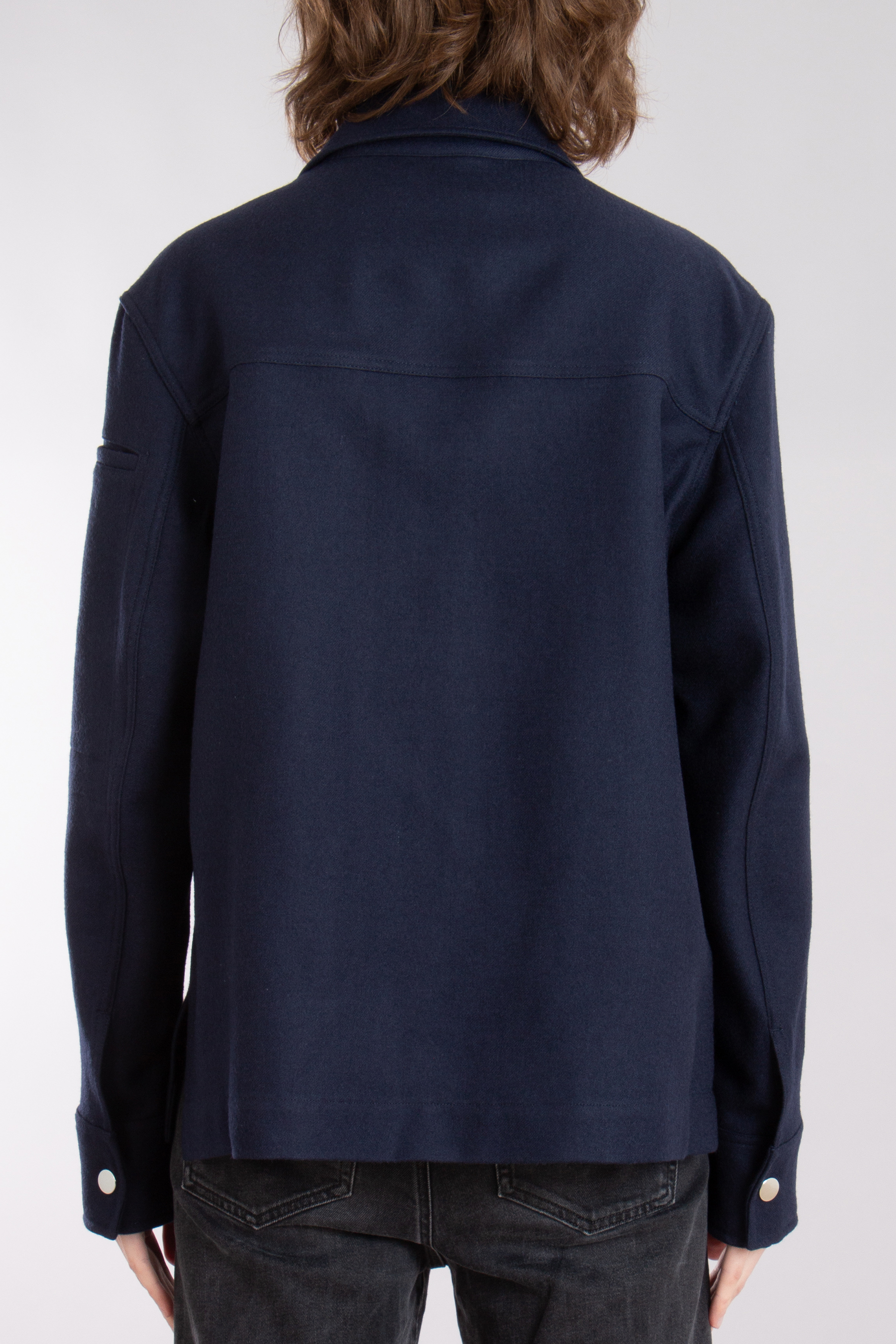 AMI PARIS Casual Fit Dry Wool Gabardine Overshirt AMI PARIS Casual Fit Dry Wool Gabardine Overshirt