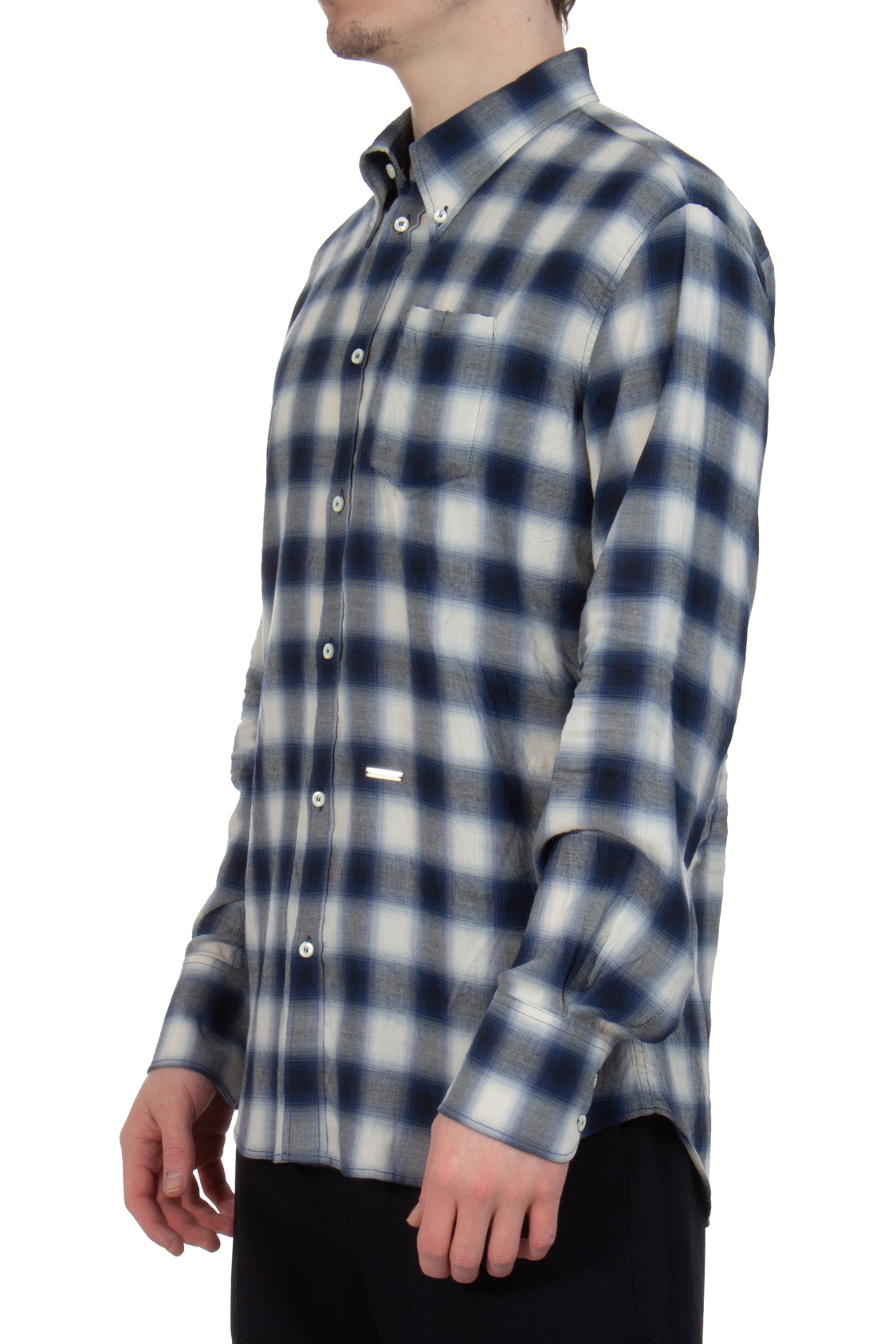 DSQUARED Regular Fit Checked Cotton Blend Shirt DSQUARED Regular Fit Checked Cotton Blend Shirt