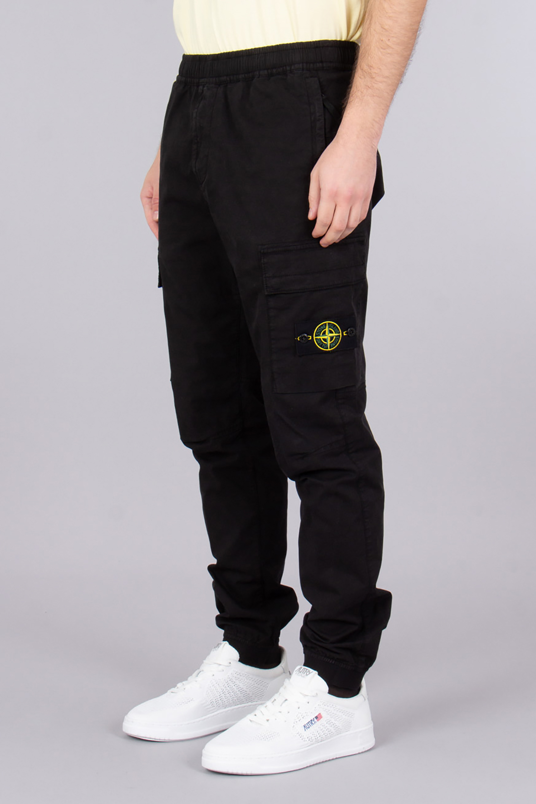 STONE ISLAND Regular Tapered Fit Supima Cotton Twill Stretch-TC Cargo Jogging Pants STONE ISLAND Regular Tapered Fit Supima Cotton Twill Stretch-TC Cargo Jogging Pants