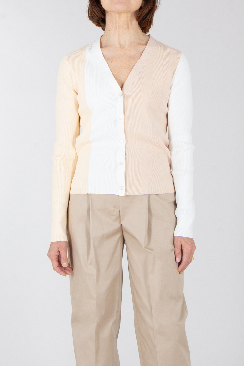 PAUL SMITH Regular Fit Colour-Block Organically Grown Cotton Cardigan