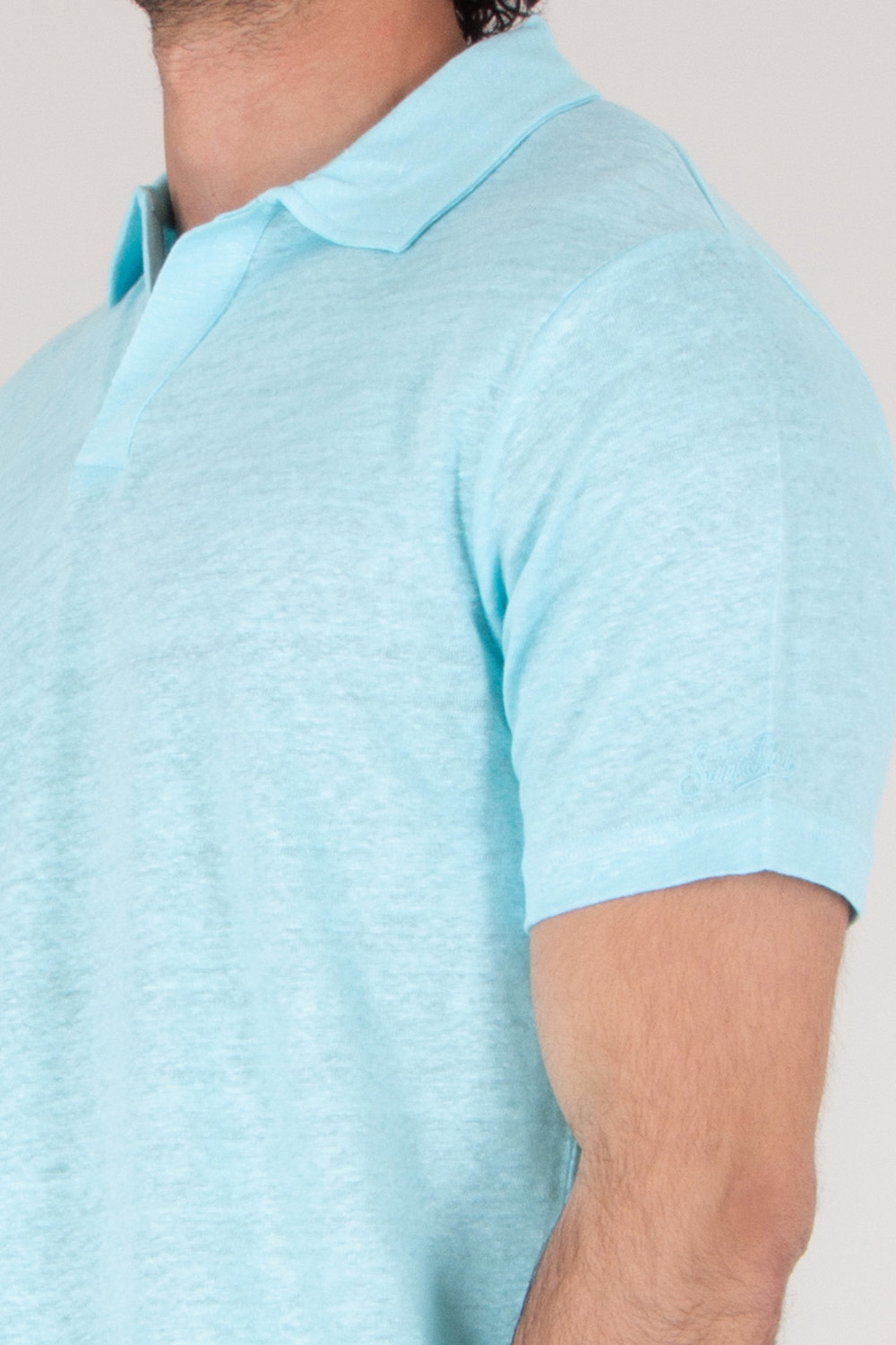 MC2 SAINT BARTH Regular Fit Linen Polo Shirt