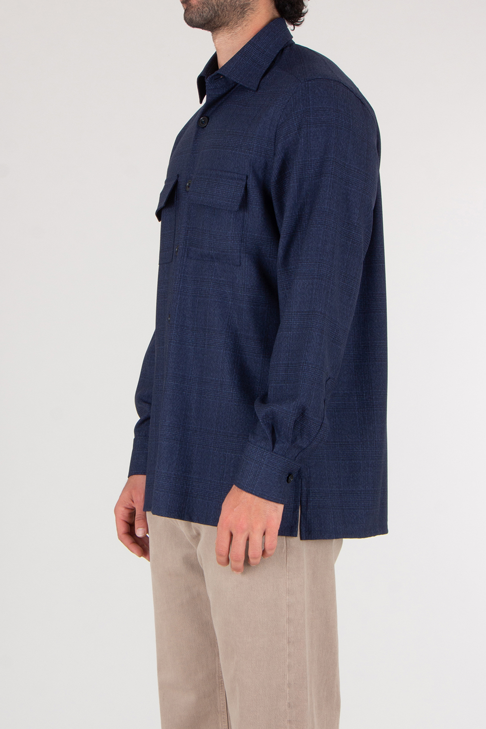KITON Relaxed Fit Virgin Wool Overshirt