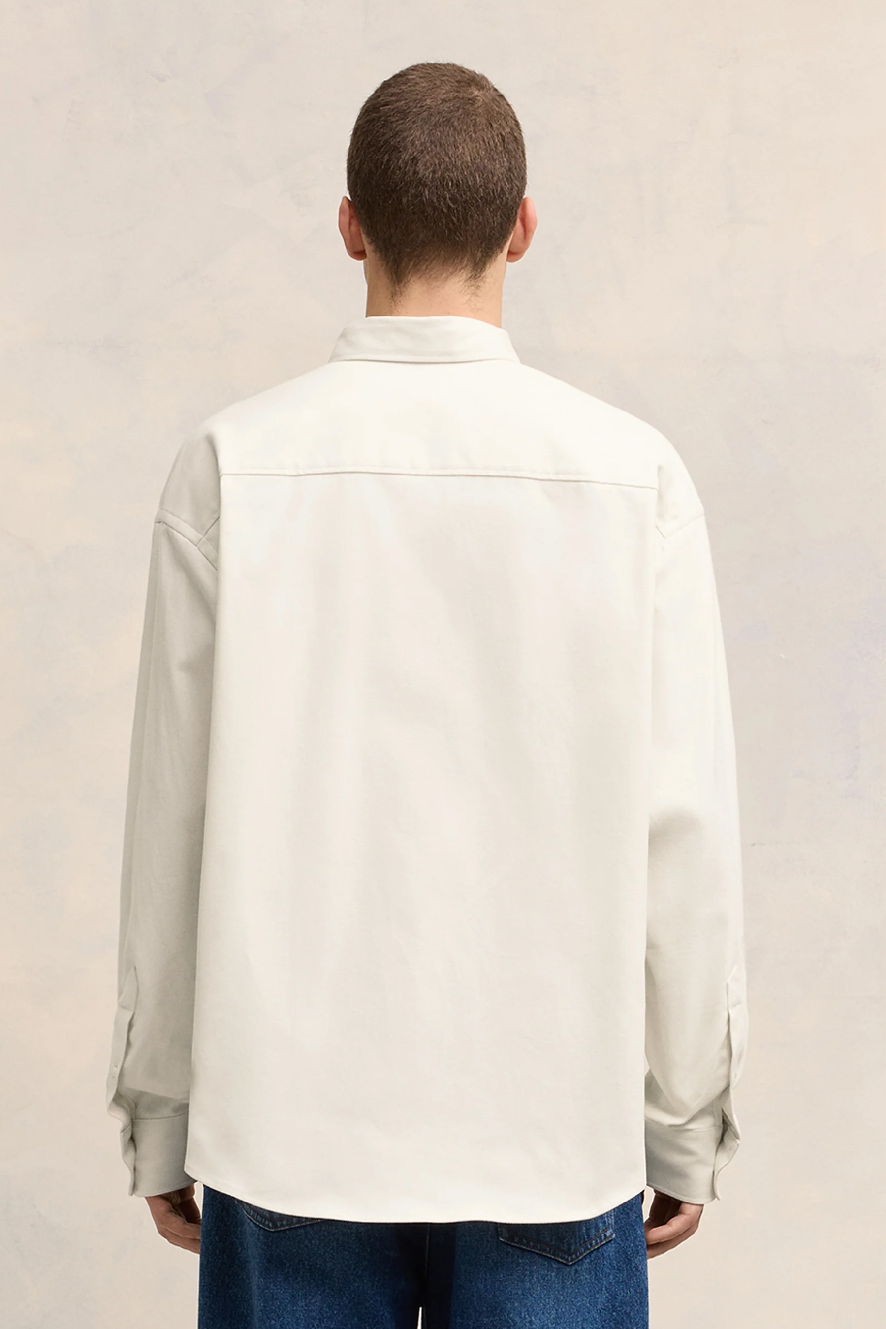 AMI PARIS Boxy Fit Cotton Oxford Shirt AMI PARIS Boxy Fit Cotton Oxford Shirt