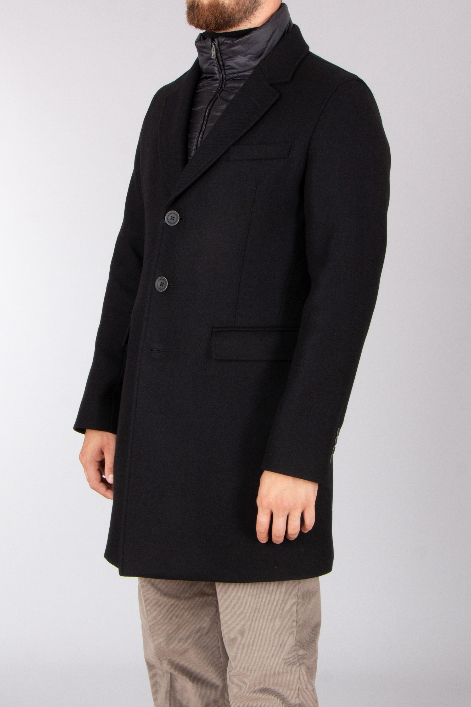 HERNO Regular Fit 2-in-1 Wool Blend Coat Bekleidung, Mantel