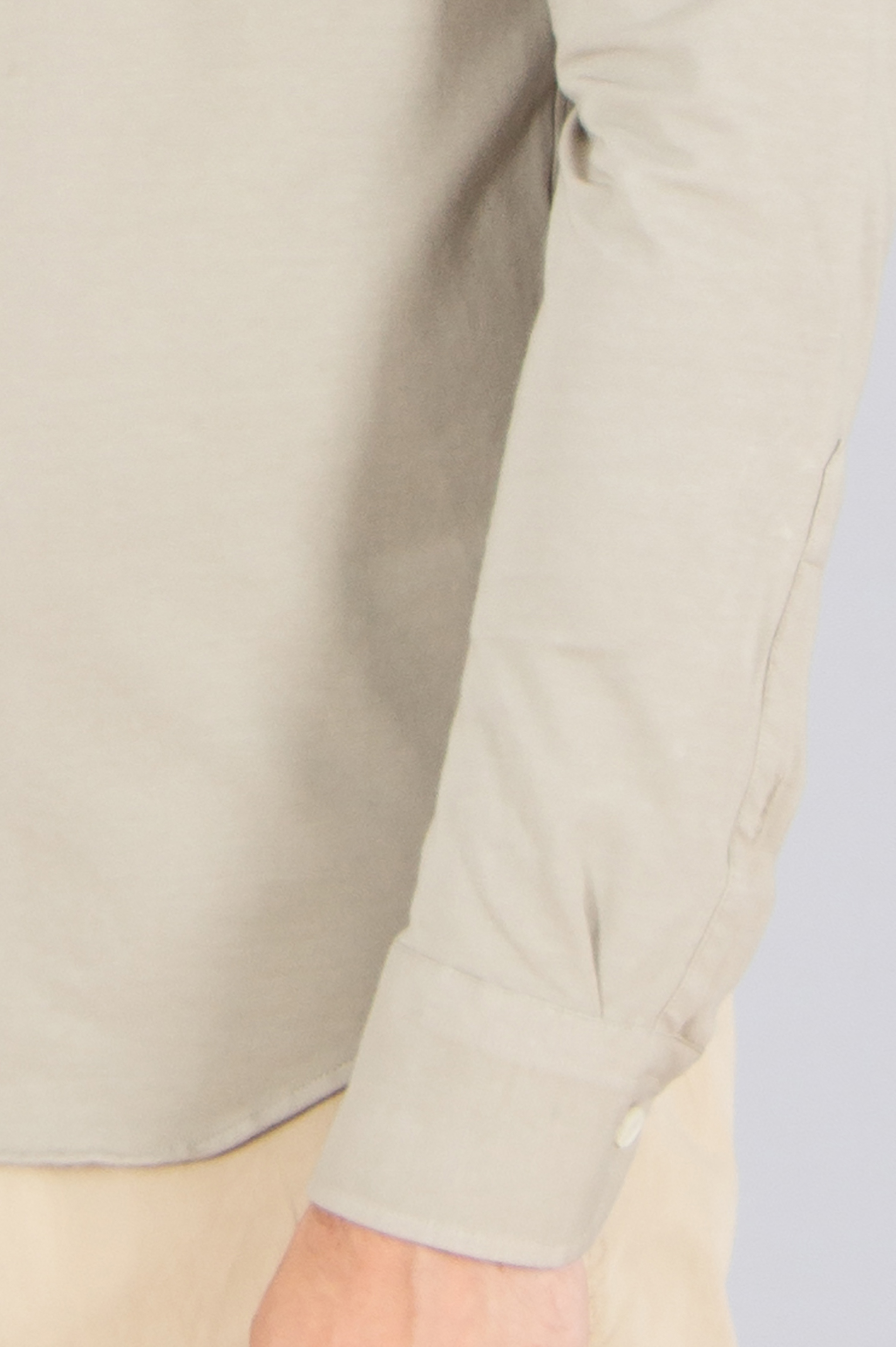 SONRISA Slim Fit Stretch Cotton Jersey Shirt Langarm, Ärmel, Hemd, Leinen, Person