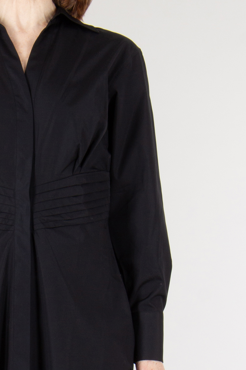 BOSS Cotton Poplin Tailored Shirt Dress