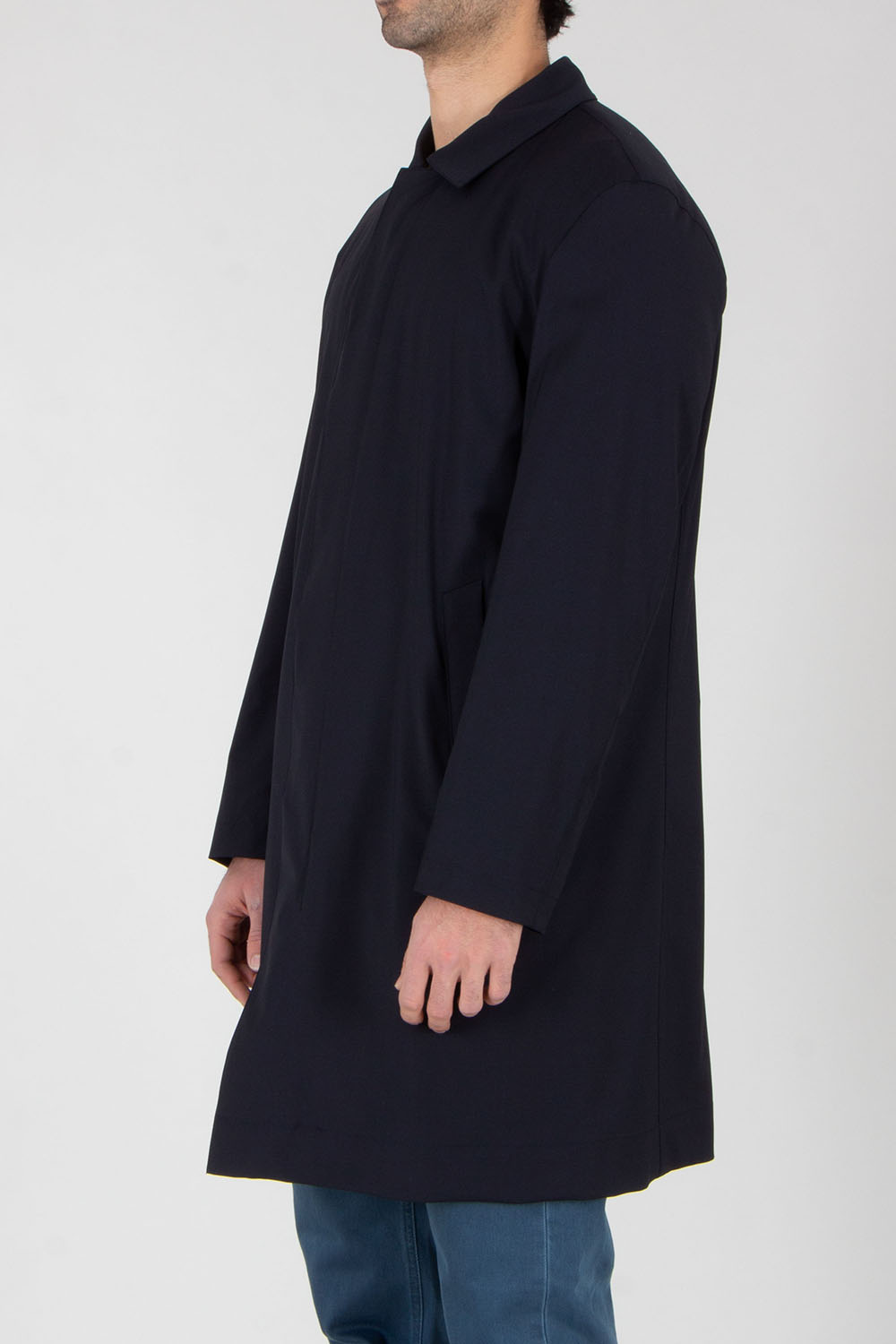 DRESSLER Regular Fit D-Tech Virgin Wool Stretch Travel Coat Fly