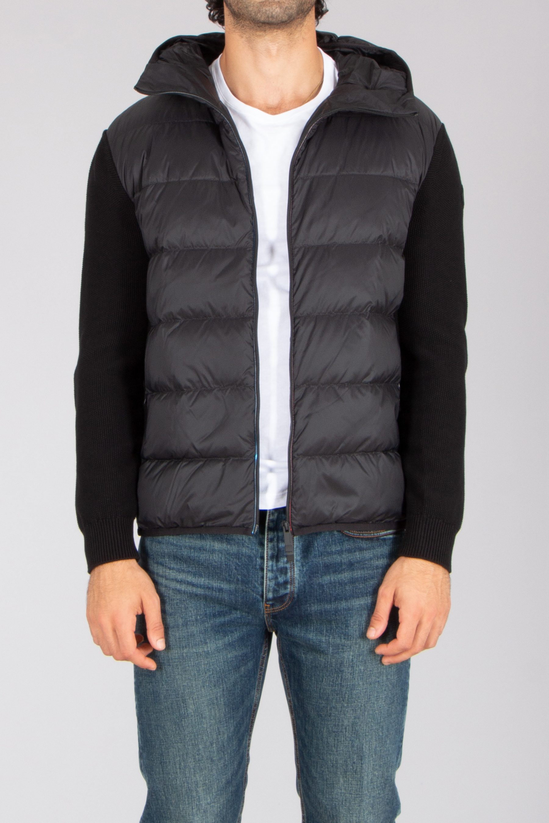 MONCLER Regular Fit Down Padded Cotton Hooded Cardigan Bekleidung, Mantel, Jacke, Weste, Jeans