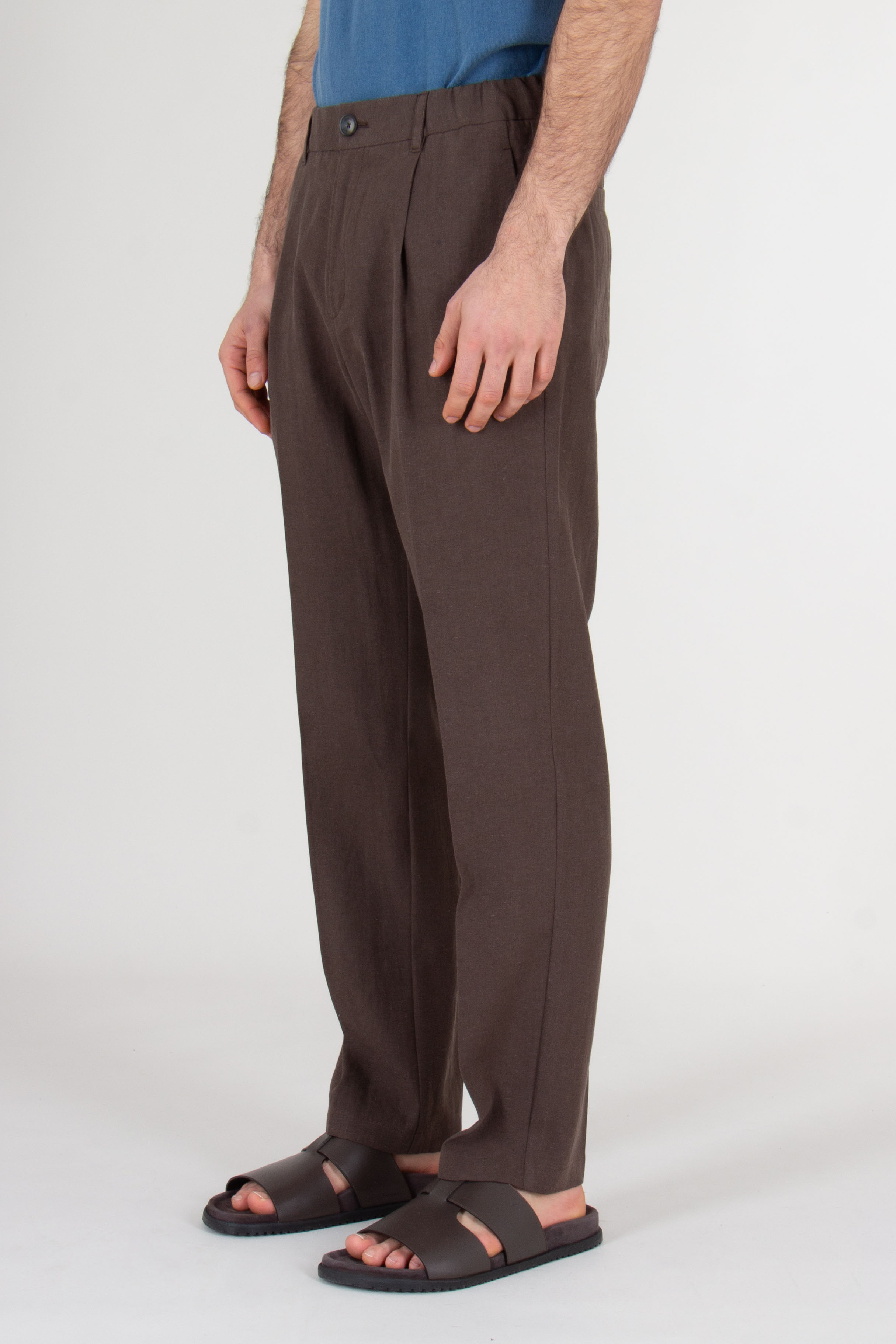 HERNO Regular Fit Cotton Linen Pants