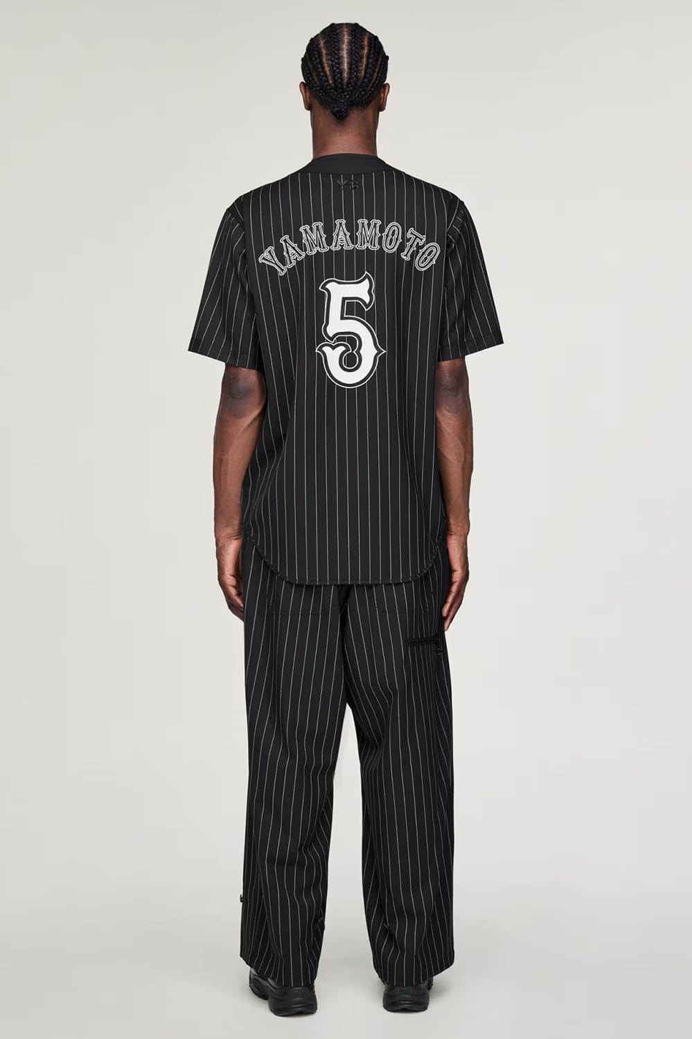 Y-3 Regular Fit Pinstripe Elite 5 Baseball Shirt