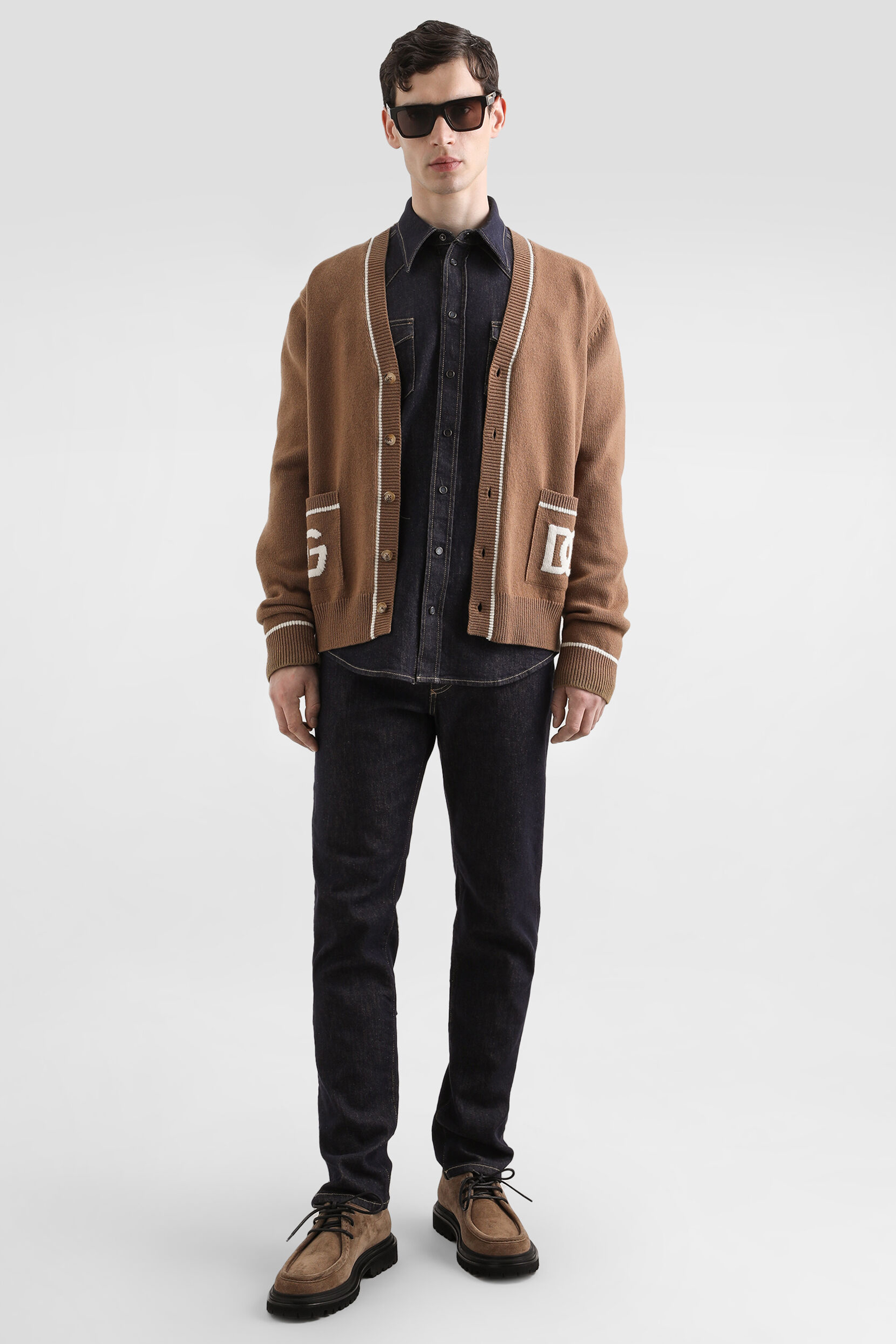 DOLCE & GABBANA Slim Fit Cotton Stretch Denim Jeans Mantel, Jacke, Erwachsener, Mann, Person