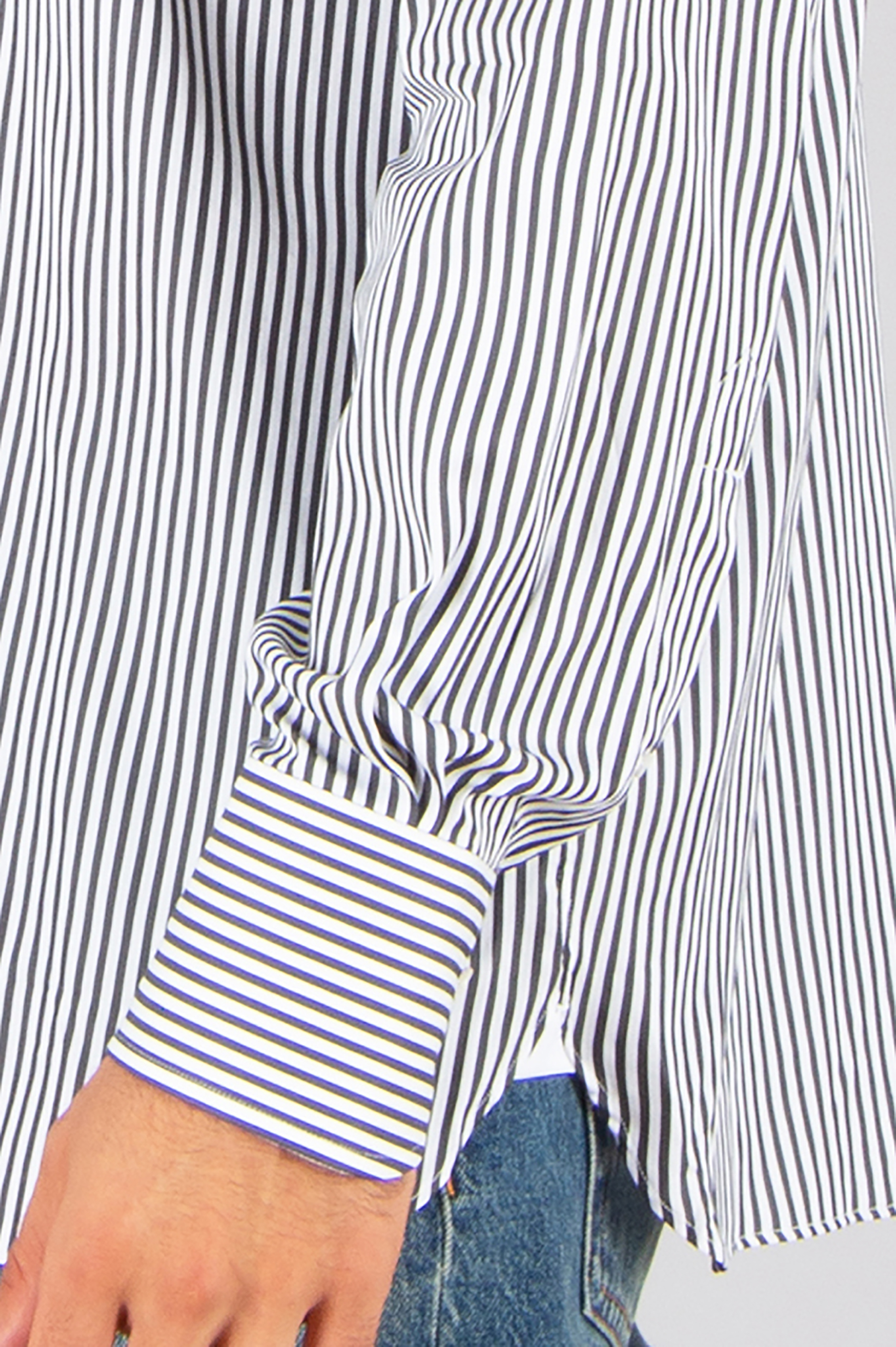 TOM FORD Classic Fit Striped Cotton-Silk Blend Business Shirt Bluse, Kleidung, Hemd, Langarm, Person